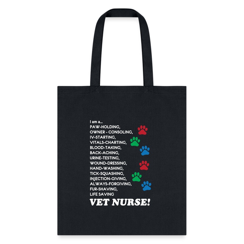 I Am a Vet Nurse Cotton Tote Bag - Durable Reusable Shopping Tote