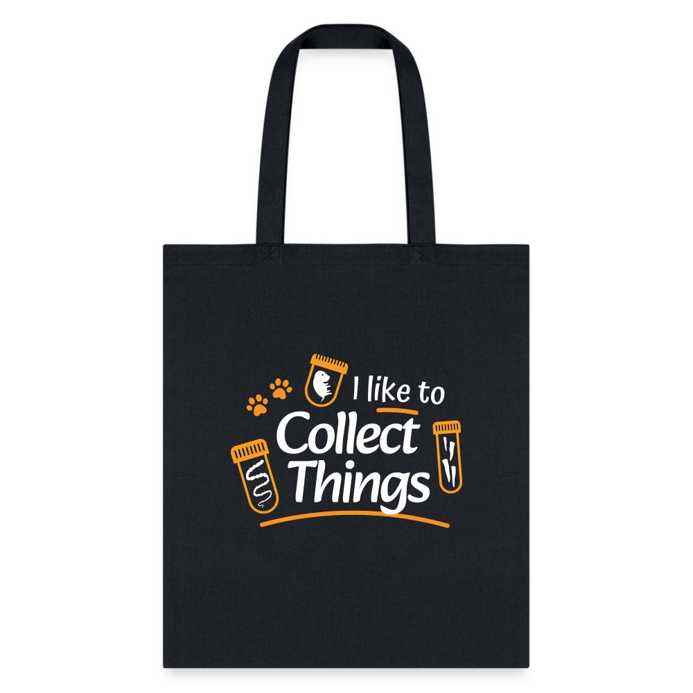 I Like to Collect Things Tote Bag - Durable Cotton Canvas Shoulder Bag