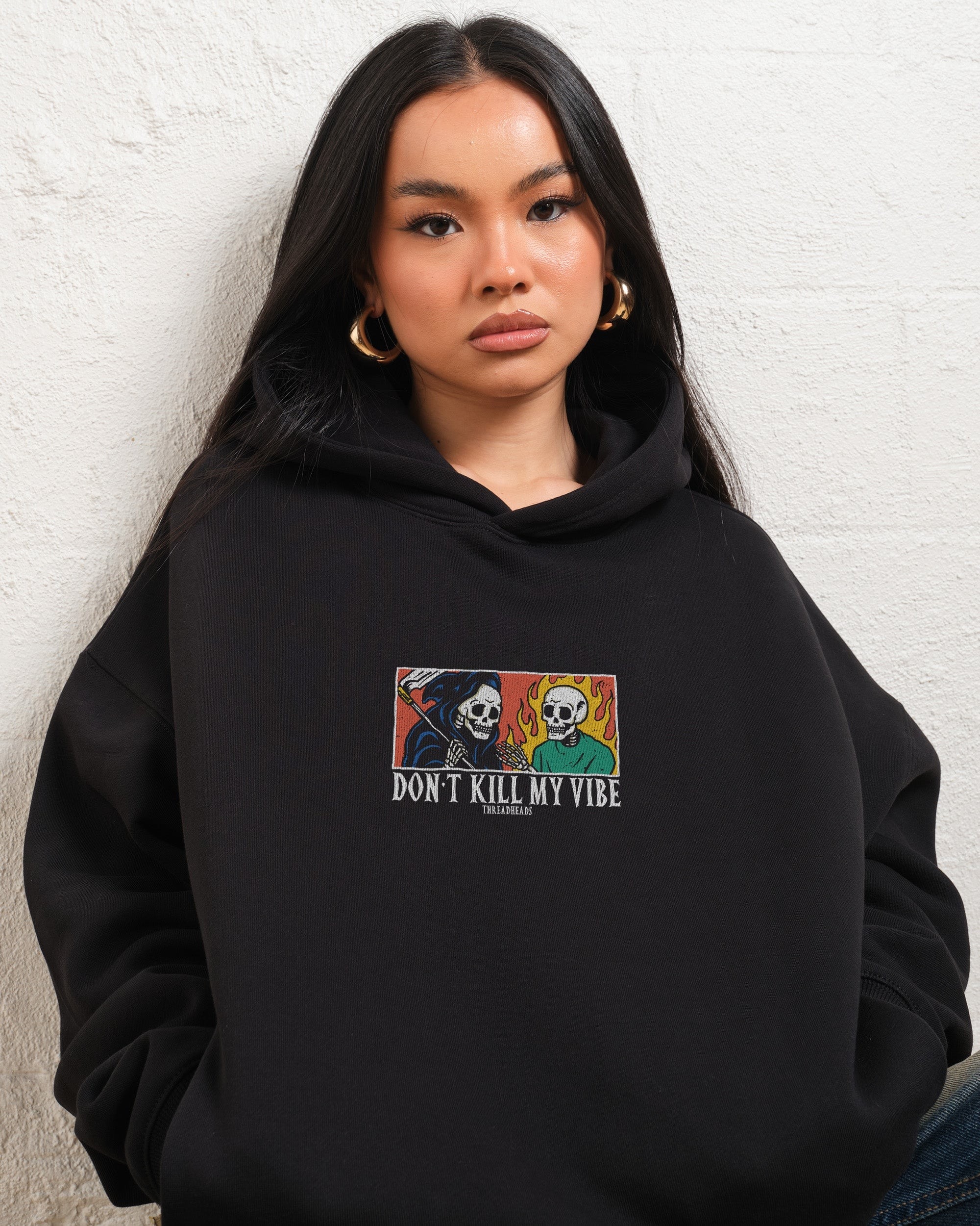 Don't Kill My Vibe Hoodie - Premium Unisex Graphic Hoodie 340 GSM Cotton Blend
