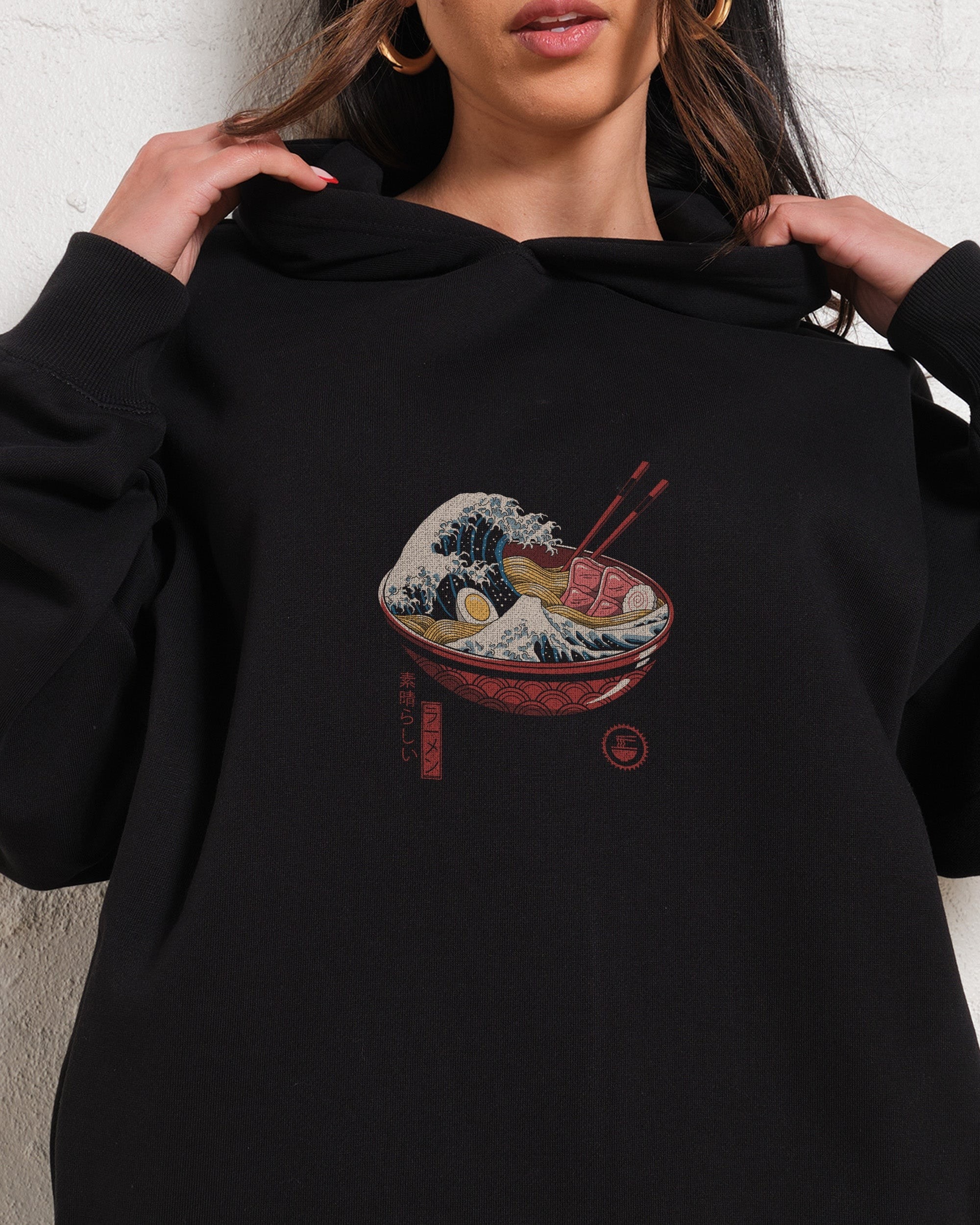 Great Ramen Wave Hoodie - Premium Unisex Graphic Hoodie 80% Cotton