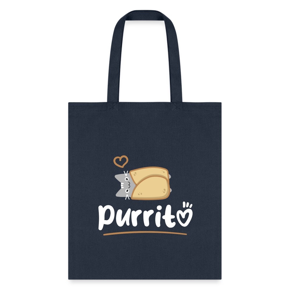 Purritto Tote Bag - Spacious Canvas Shoulder Bag for Shopping and Daily Use