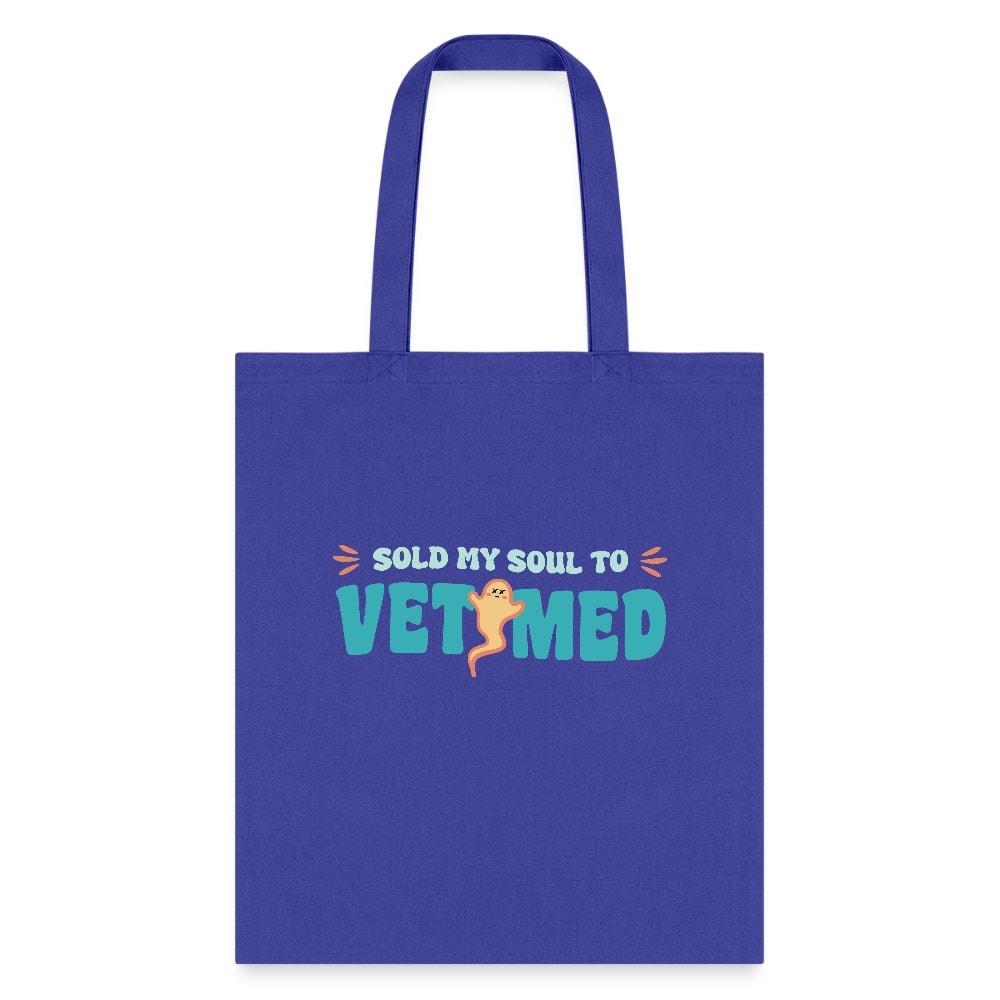 Sold My Soul to VET MED Cotton Tote Bag - Humorous Veterinary Medicine Tote