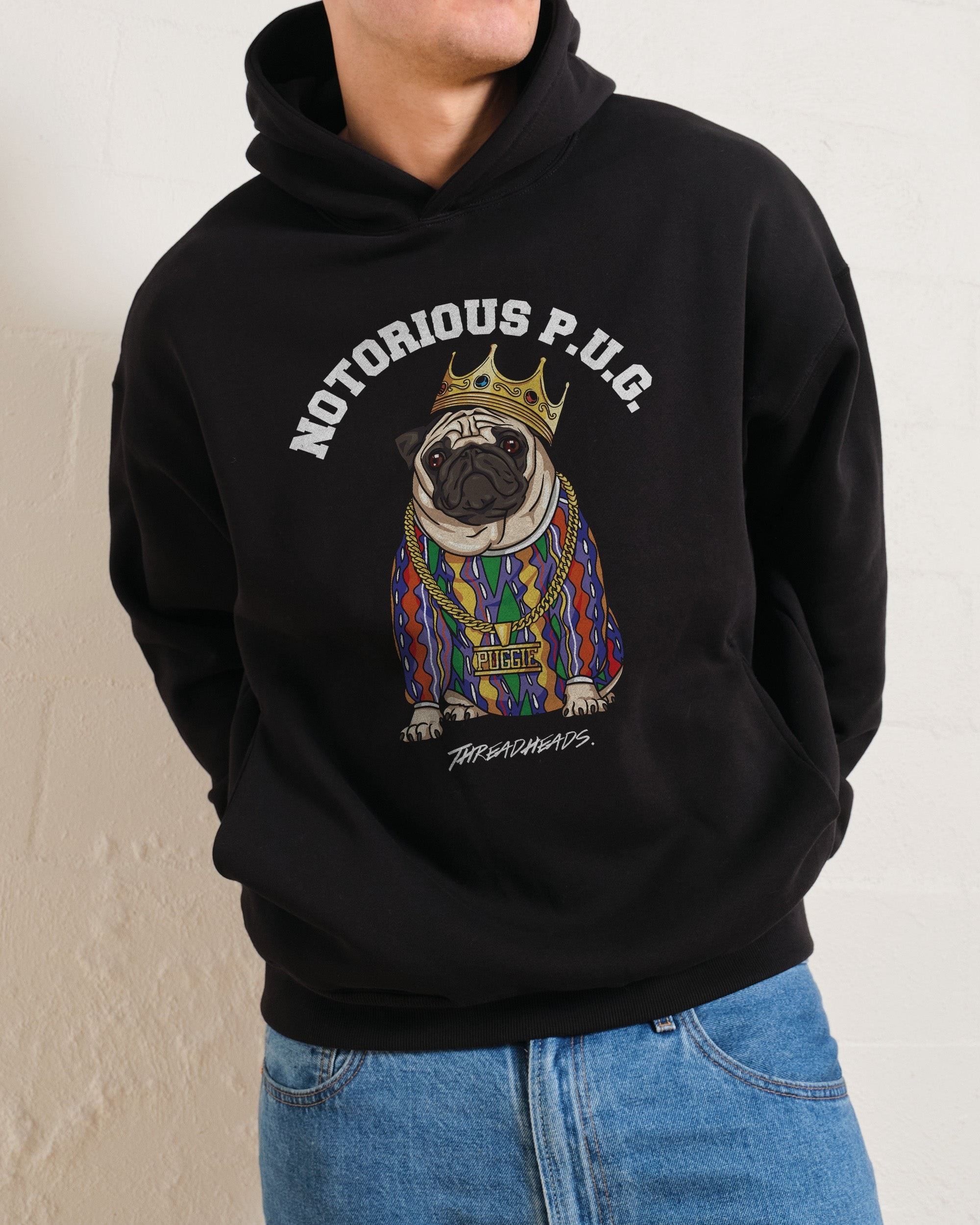 Notorious PUG Hoodie - Premium Unisex Graphic Hoodie 340 GSM Cotton Blend