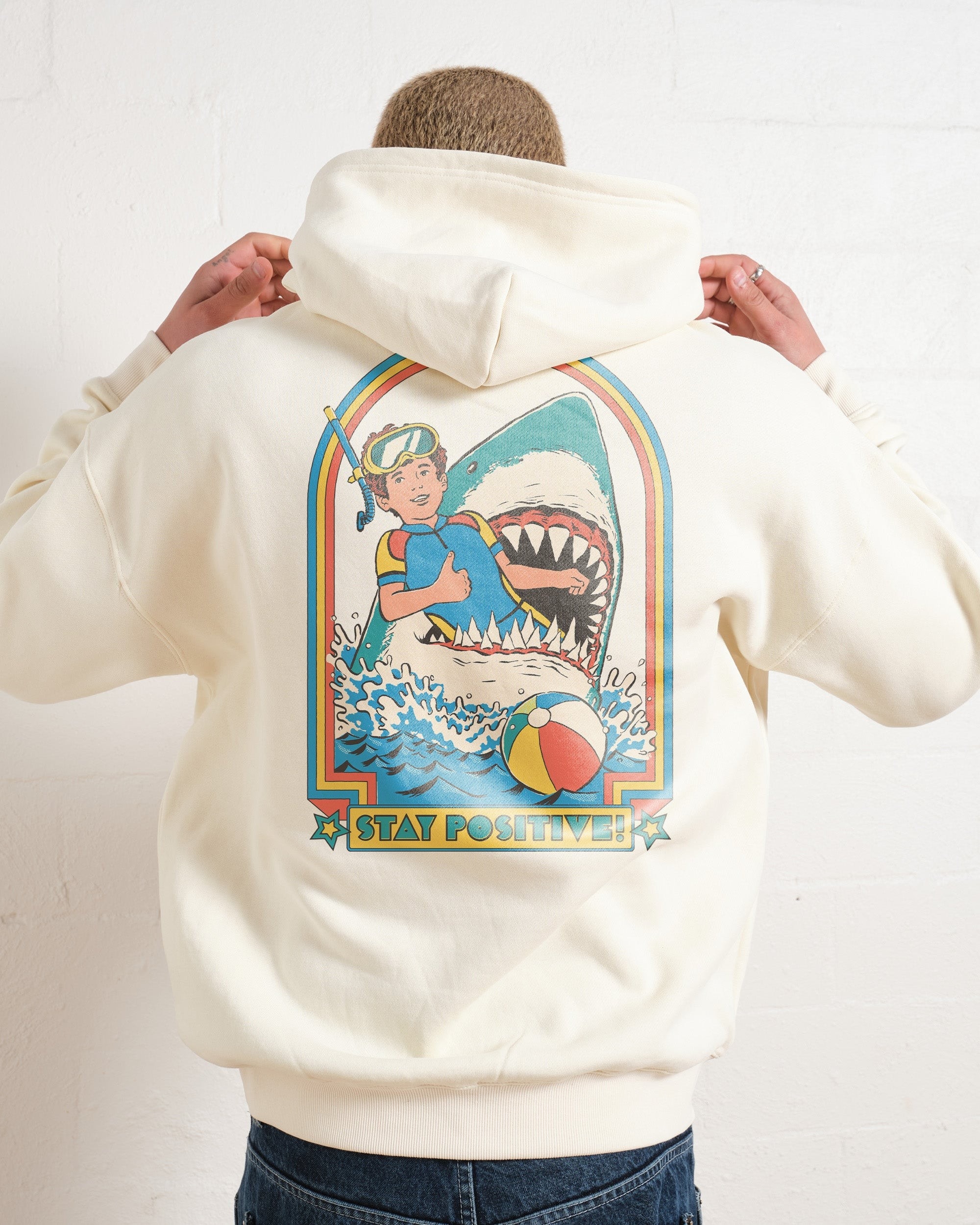 Stay Positive Front and Back Hoodie - Premium Unisex Graphic Hoodie