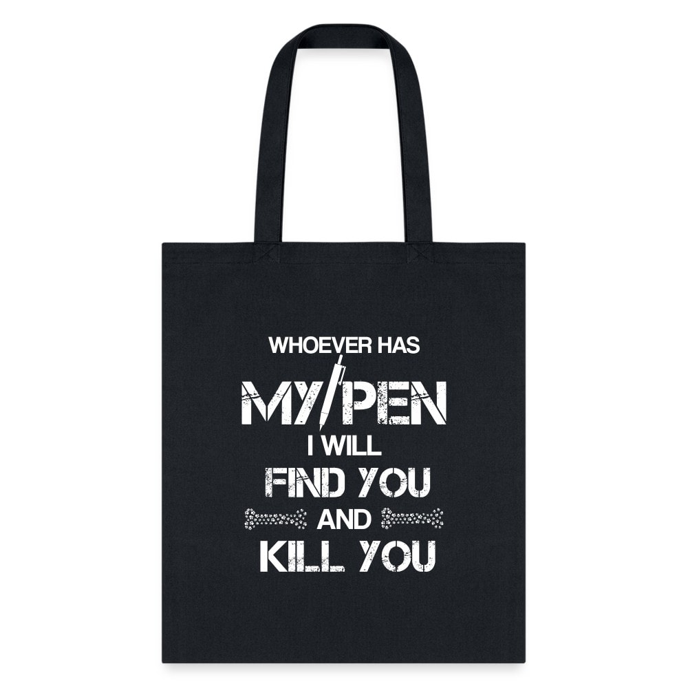 My Pen Cotton Tote Bag - Reusable Shopping Grocery Carryall