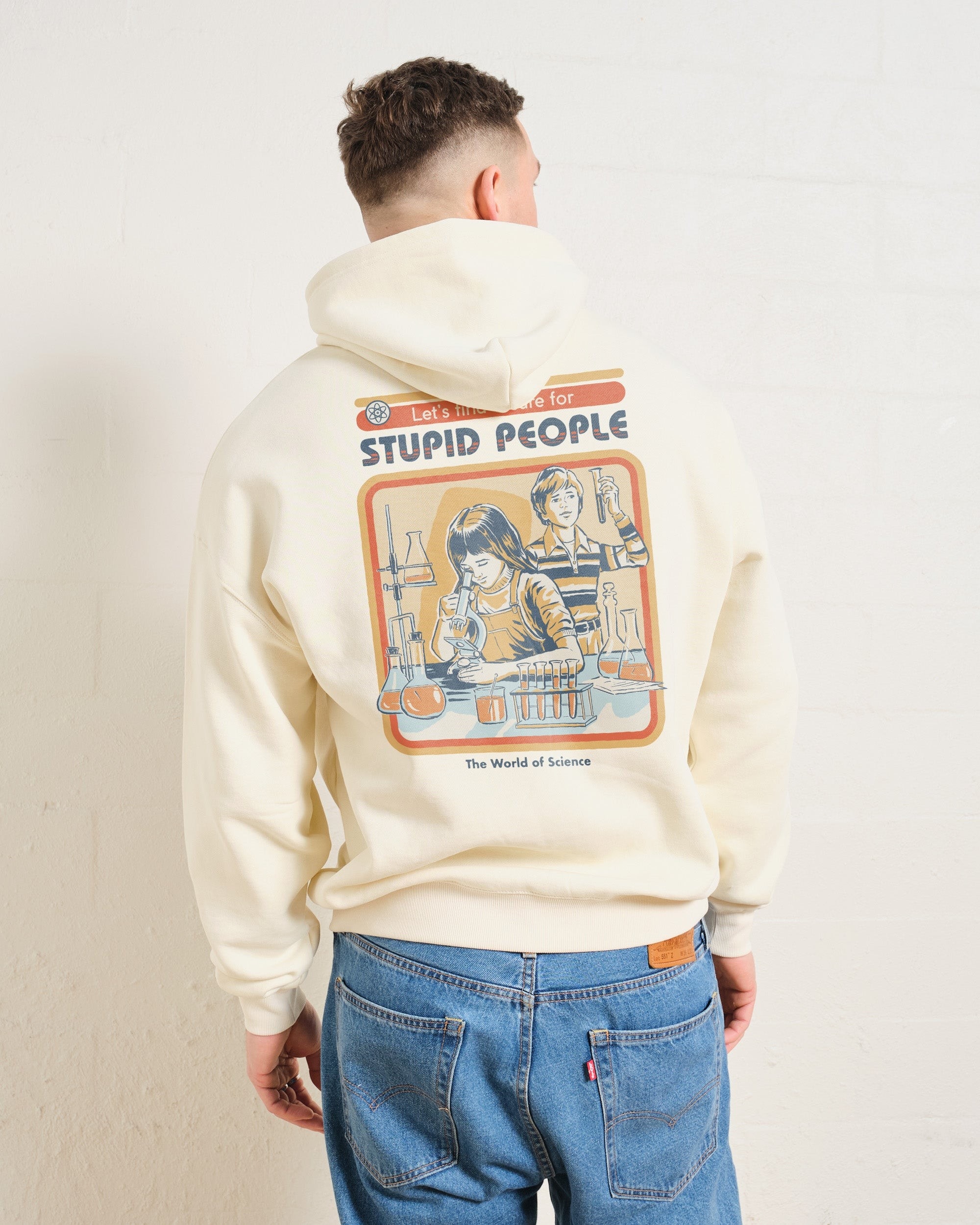 Let's Find a Cure for Stupid People Front and Back Graphic Hoodie