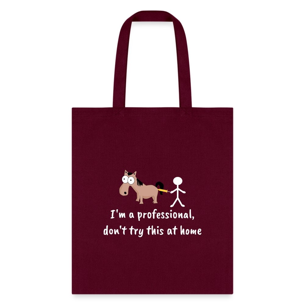Don't Try This at Home Graphic Tote Bag - Casual Cotton Shoulder Carry-All