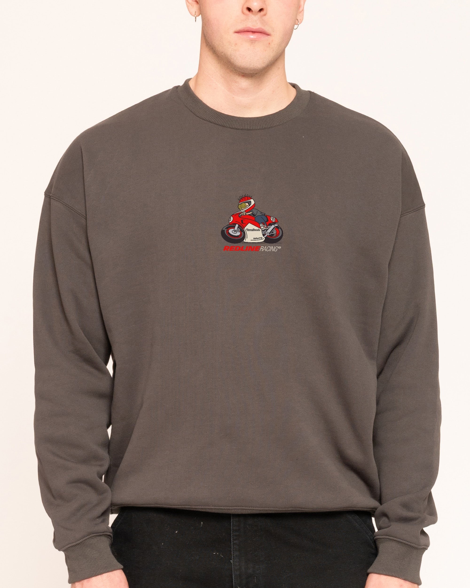 Redline Racing Sweatshirt - Premium Unisex Graphic Sweatshirt by Threadheads