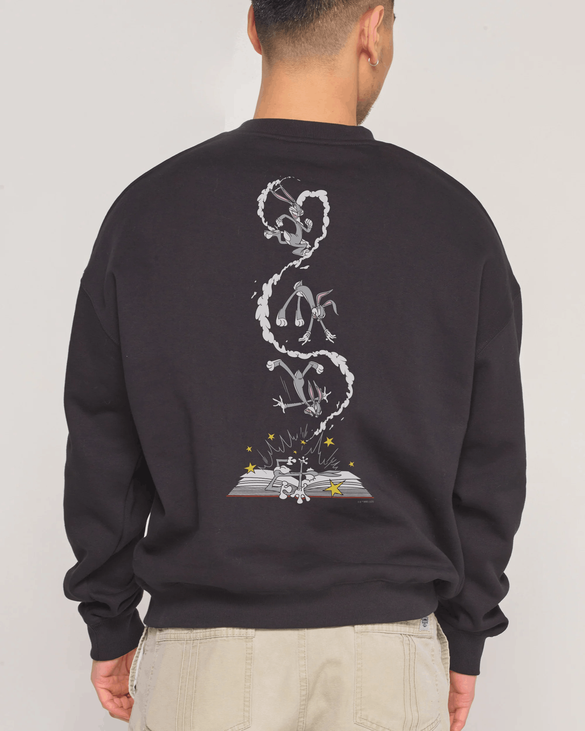 Bugs Bunny Book Crash Loose Fit Sweatshirt