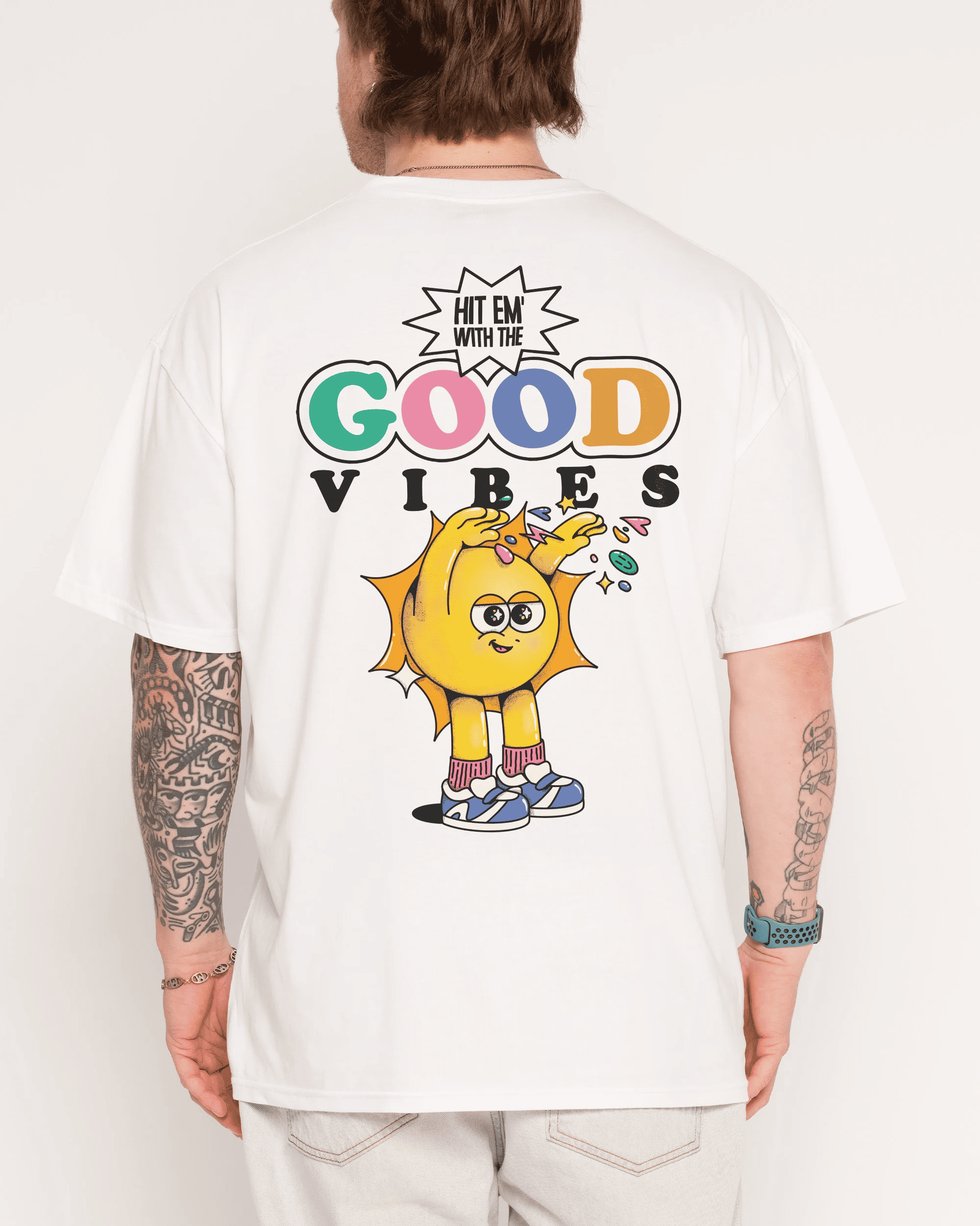 Hit Em With the Good Vibes Back Cotton T-Shirt 