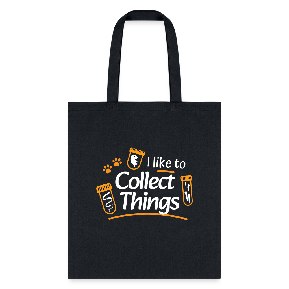 I Like to Collect Things Tote Bag - Durable Cotton Canvas Shoulder Bag