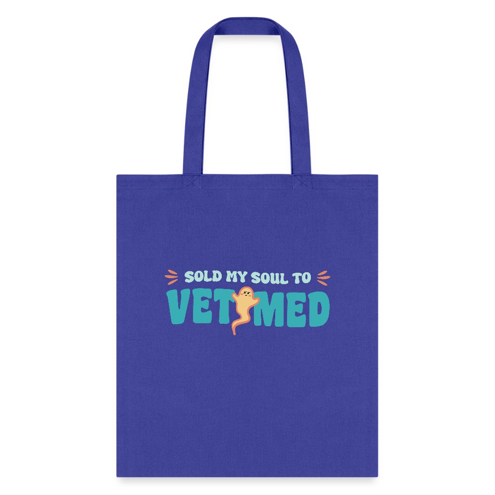 Sold My Soul to VET MED Cotton Tote Bag - Humorous Veterinary Medicine Tote