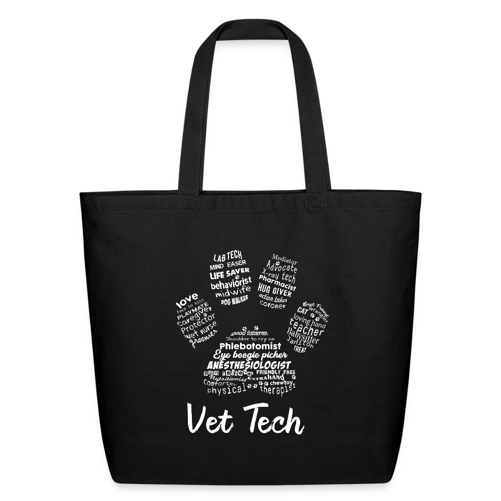Vet Tech Paw Print Eco-Friendly Cotton Tote Bag