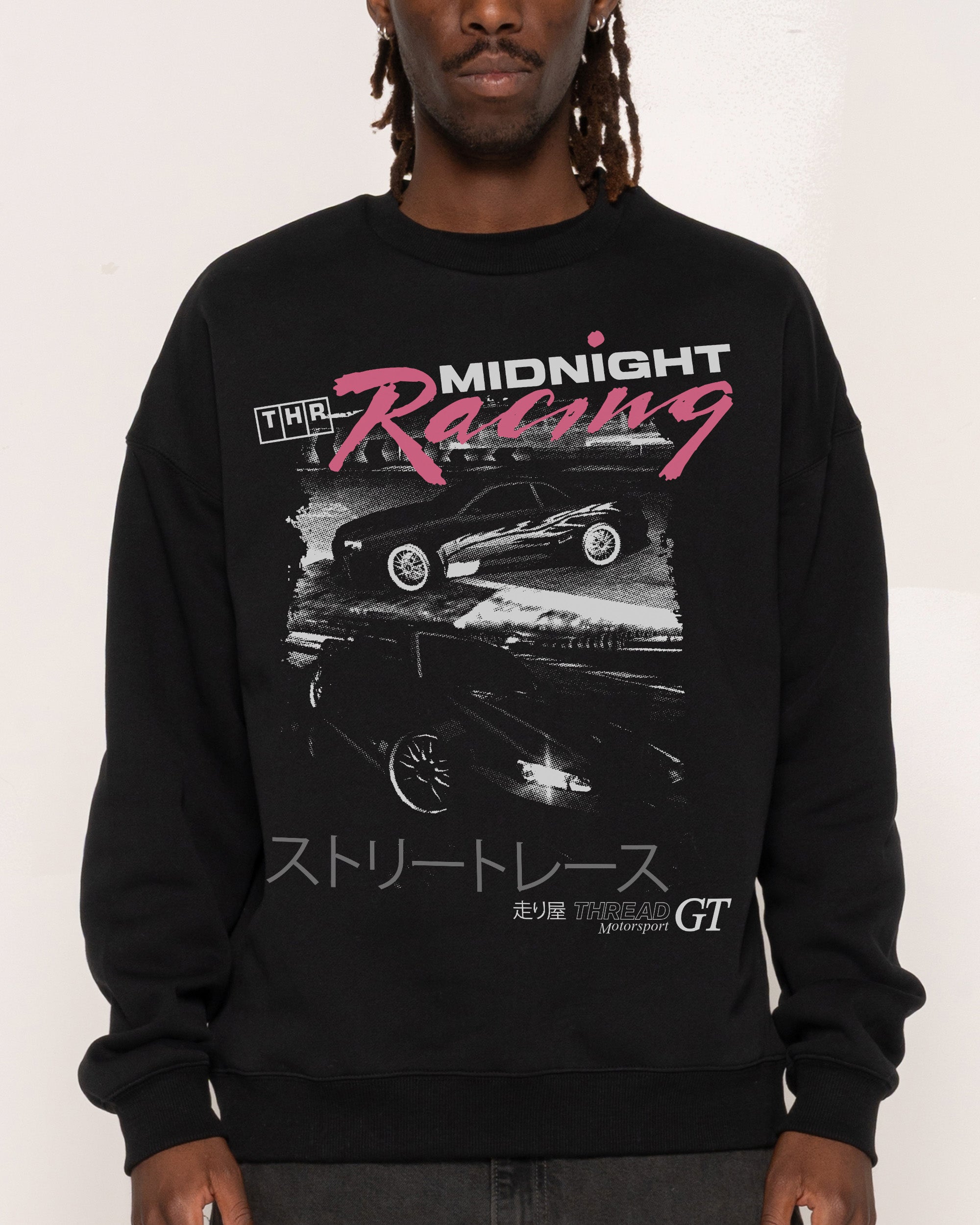 Midnight Drifting Sweatshirt - Threadheads Premium Unisex Graphic Sweatshirt
