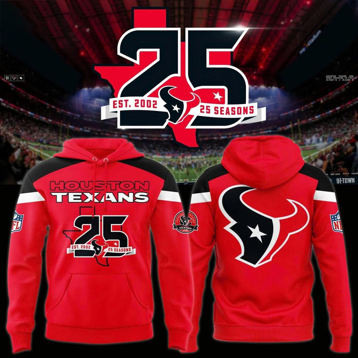 Glamasiacorner Men's Houston Texans Hoodie