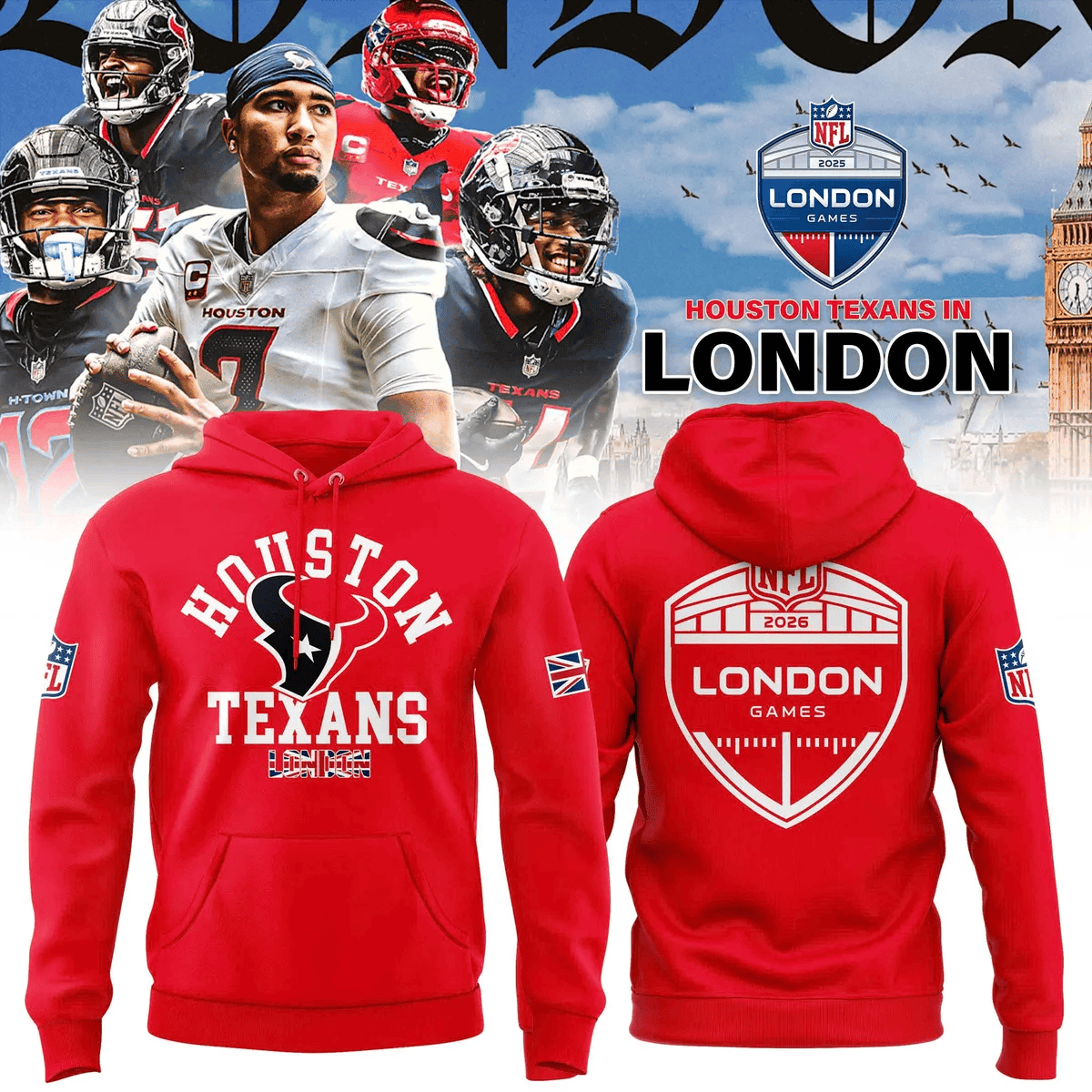Glamasiacorner Men's Houston Texans Hoodie