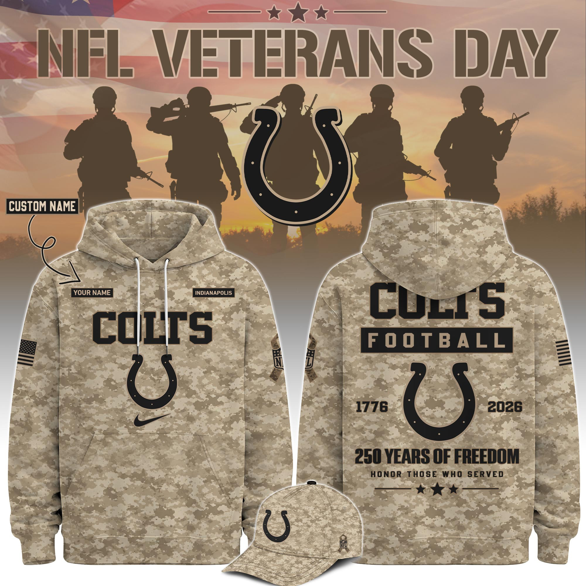 Glamasiacorner Men's Indianapolis Colts Hoodie