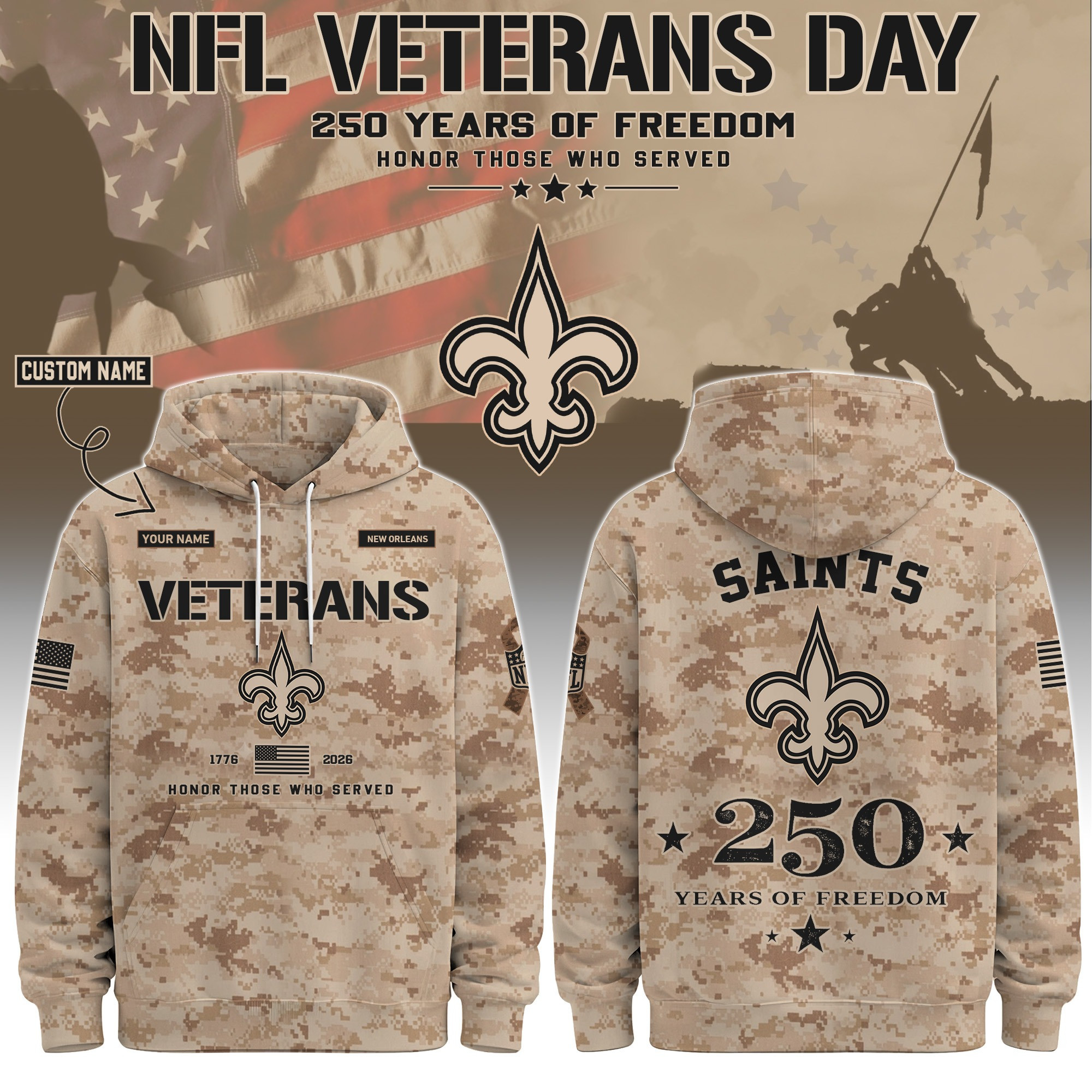 Glamasiacorner Men's New Orleans Saints Hoodie