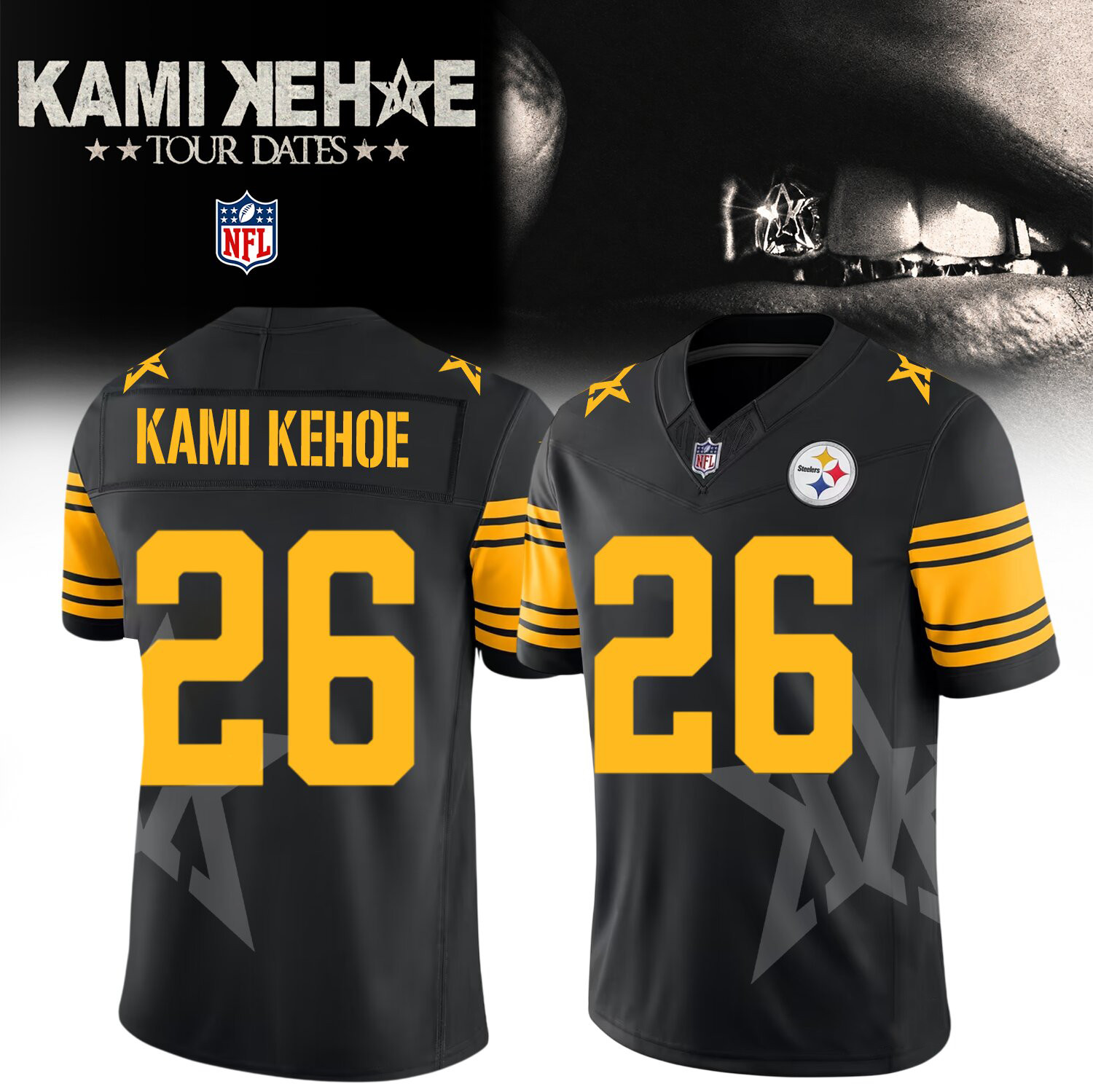 Glamasiacorner Men's Pittsburgh Steelers Jersey - Football
