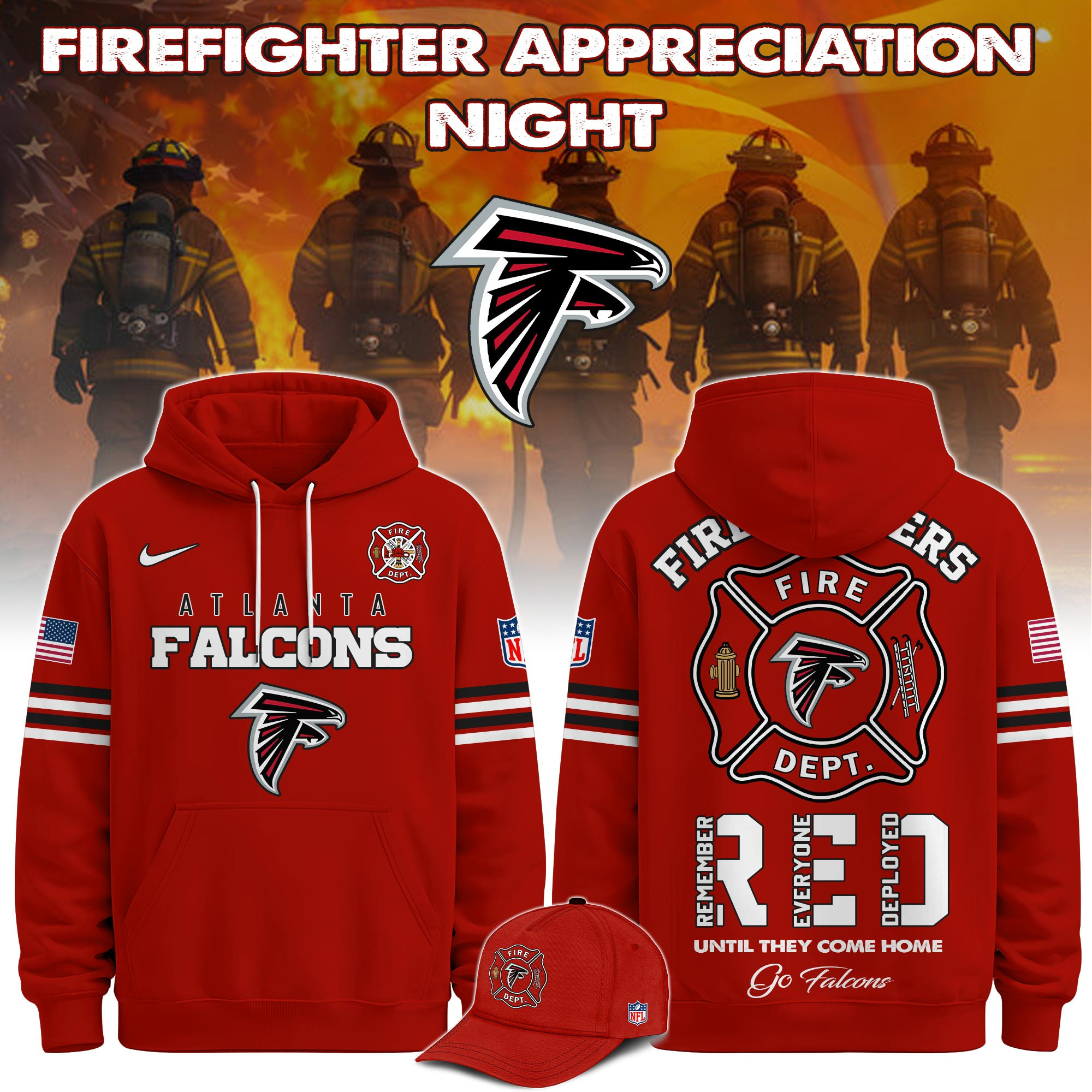 Glamasiacorner Unisex Atlanta Falcons Hoodie