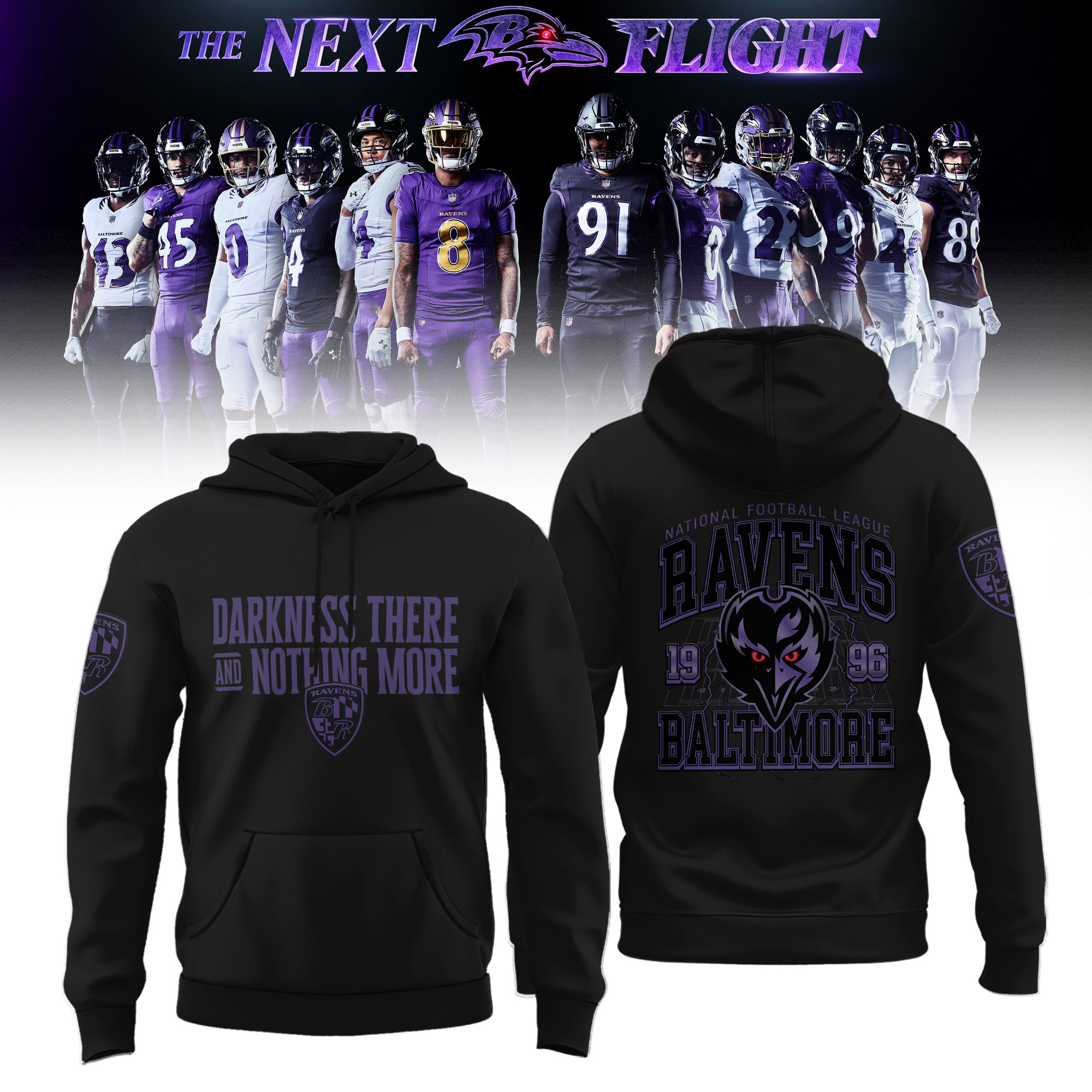 Glamasiacorner Unisex Baltimore Ravens Hoodie