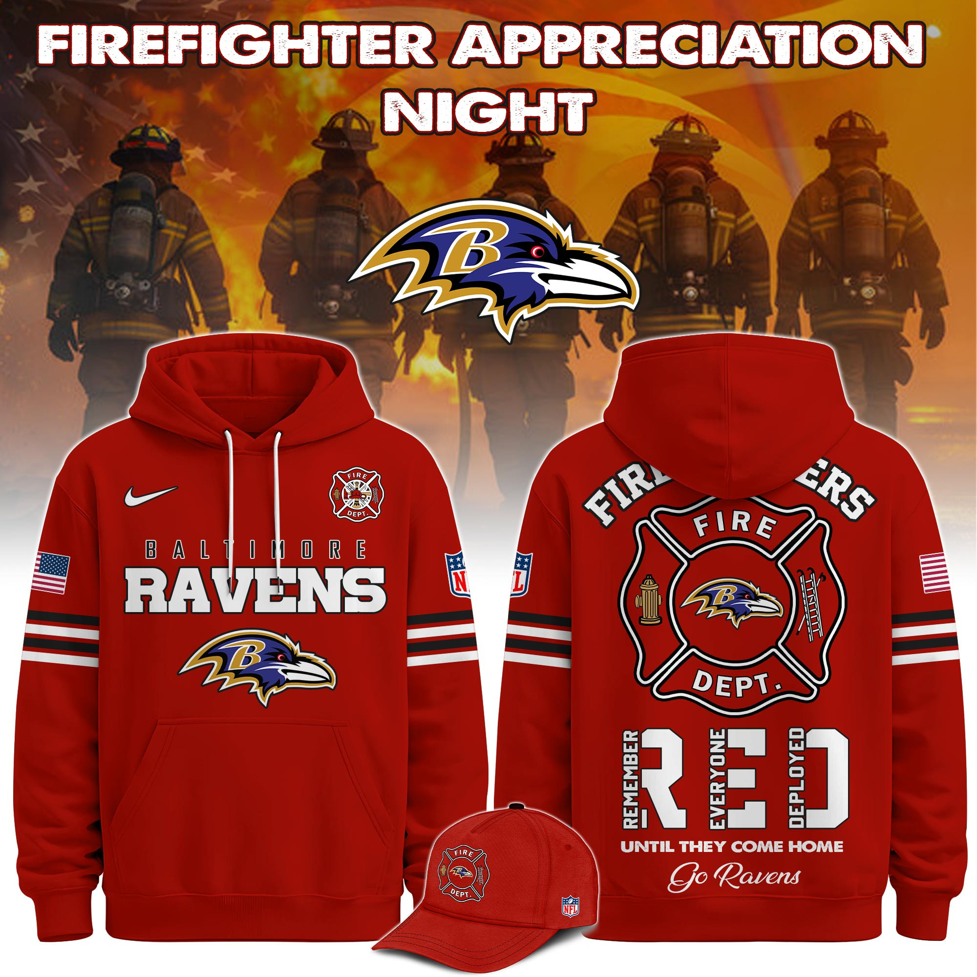 Glamasiacorner Unisex Baltimore Ravens Hoodie