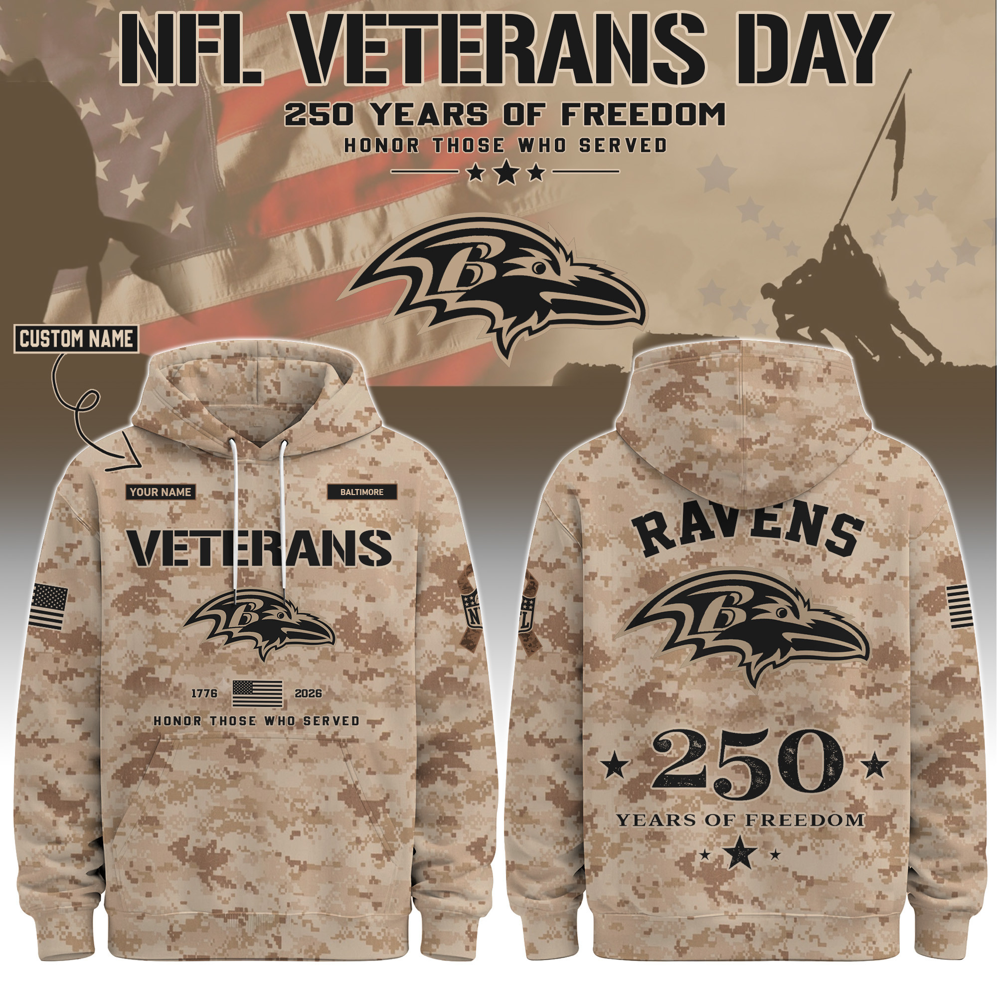 Glamasiacorner Unisex Baltimore Ravens Hoodie - Football