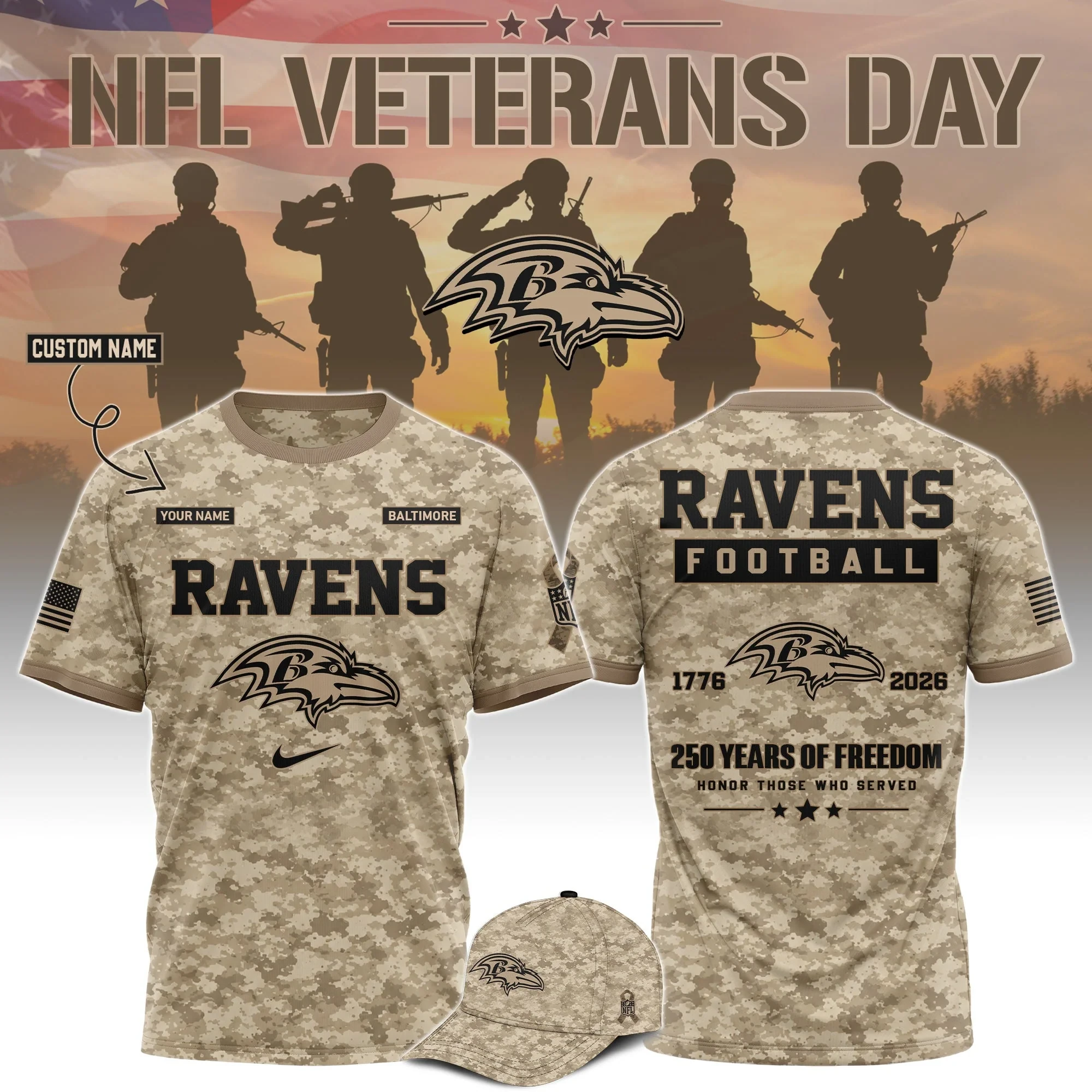 Glamasiacorner Unisex Baltimore Ravens T-Shirt - Fan Gear
