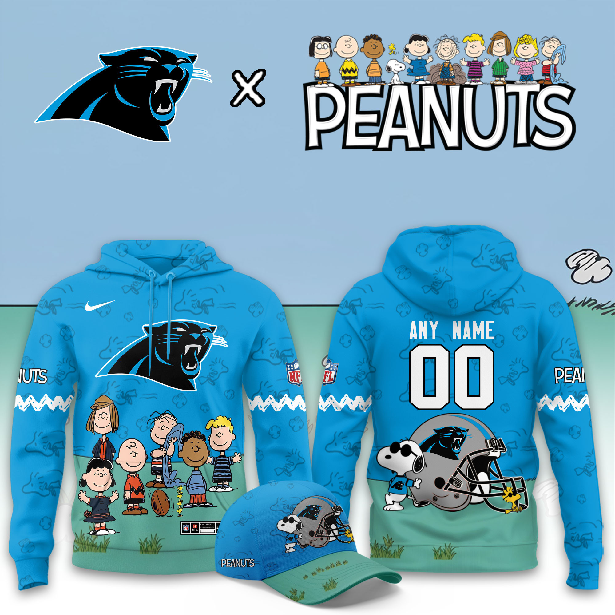 Glamasiacorner Unisex Carolina Panthers Hoodie - Fan Gear