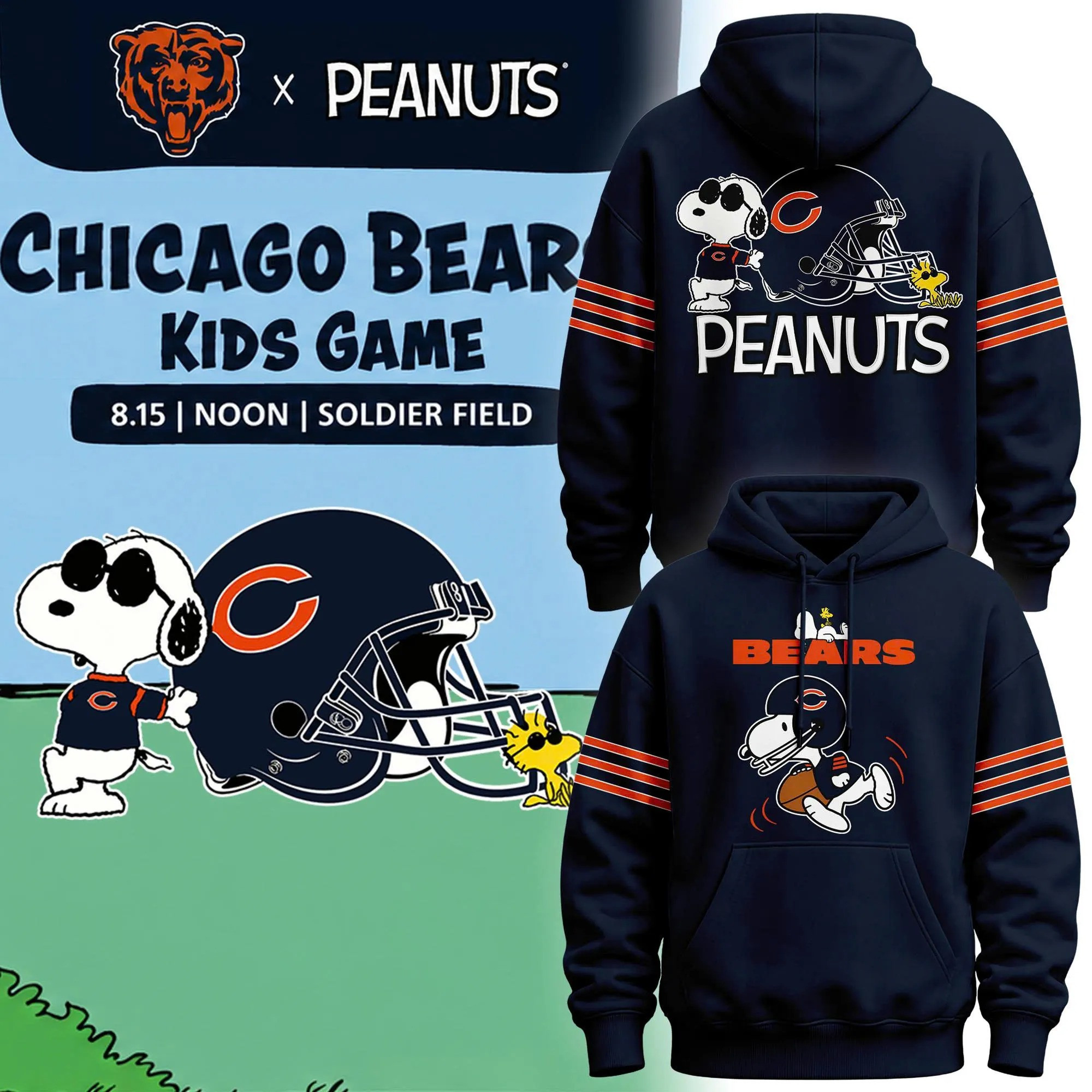 Glamasiacorner Unisex Chicago Bears Hoodie