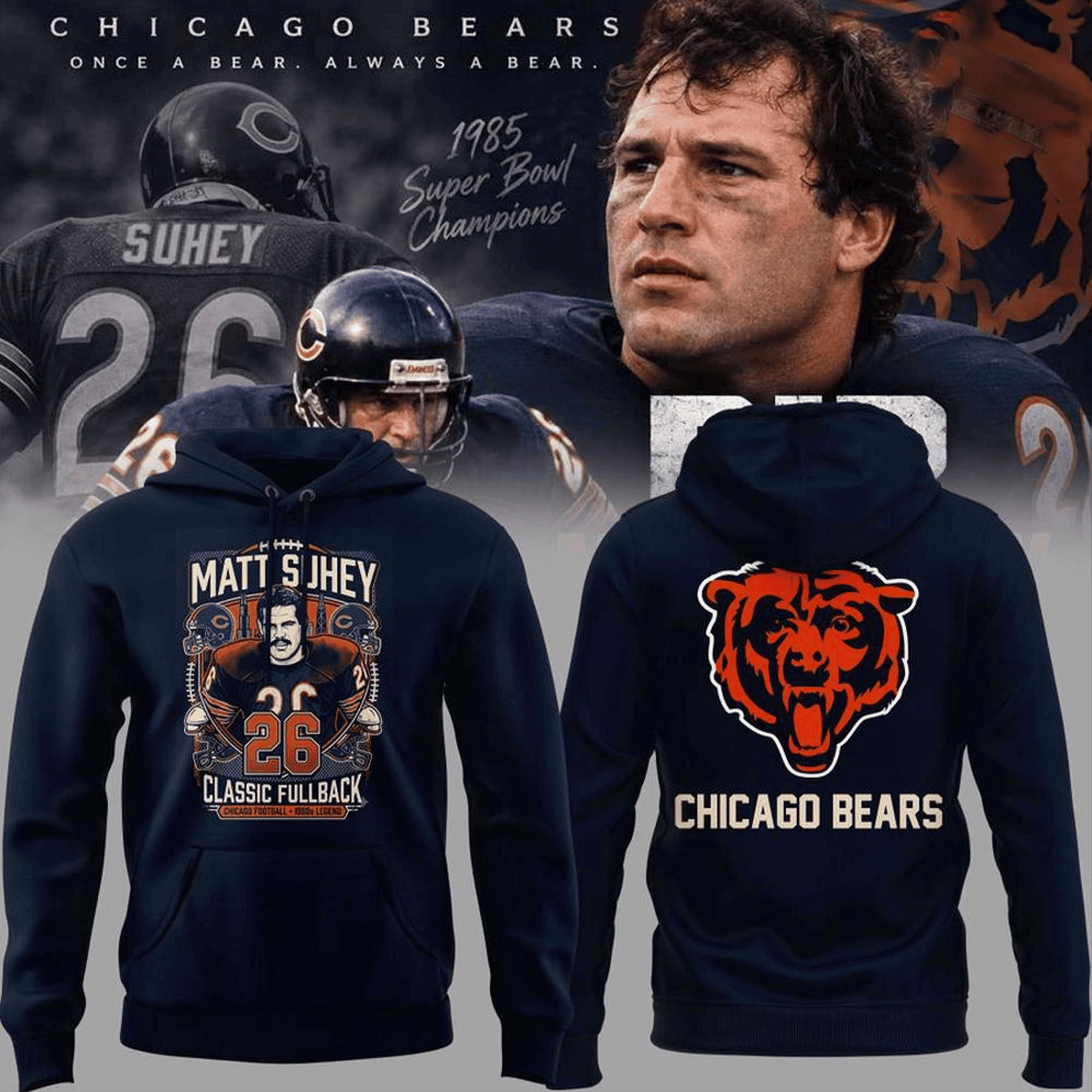 Glamasiacorner Unisex Chicago Bears Hoodie