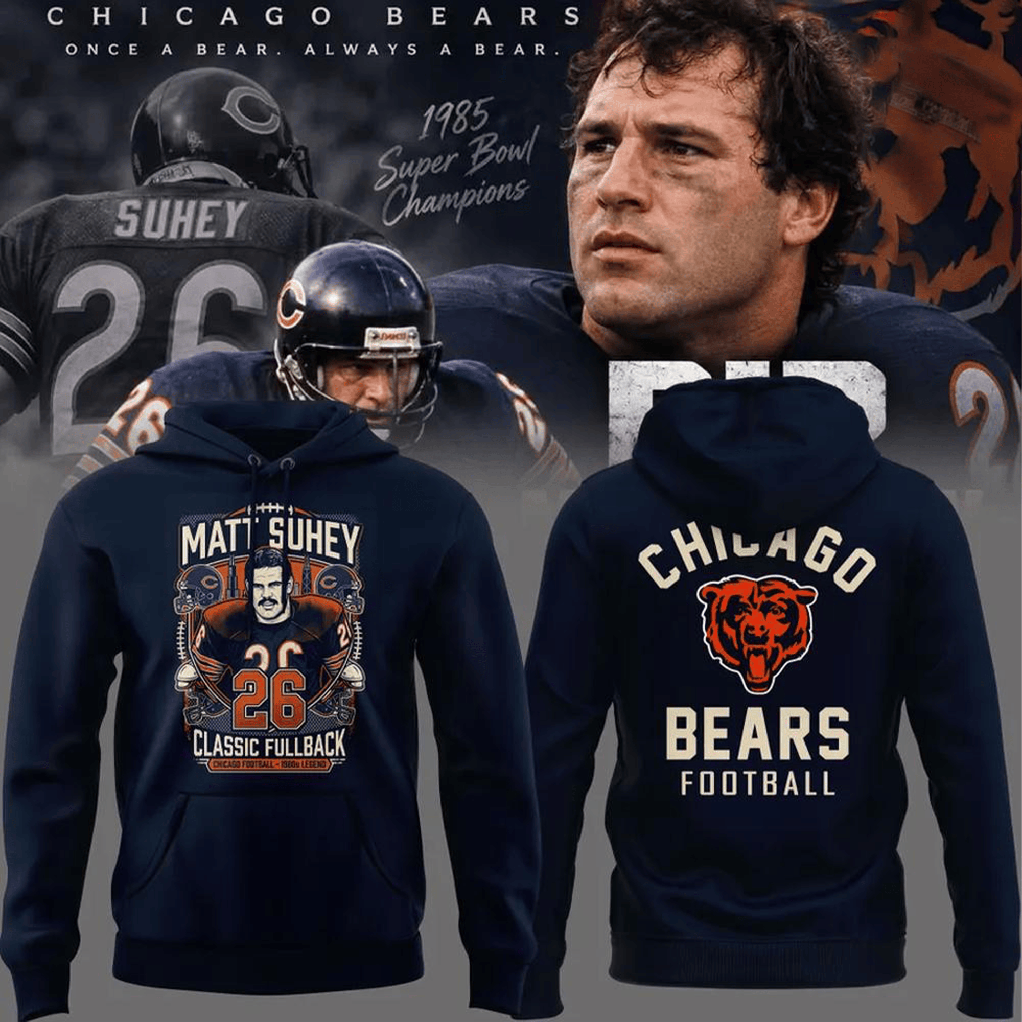 Glamasiacorner Unisex Chicago Bears Hoodie - Football