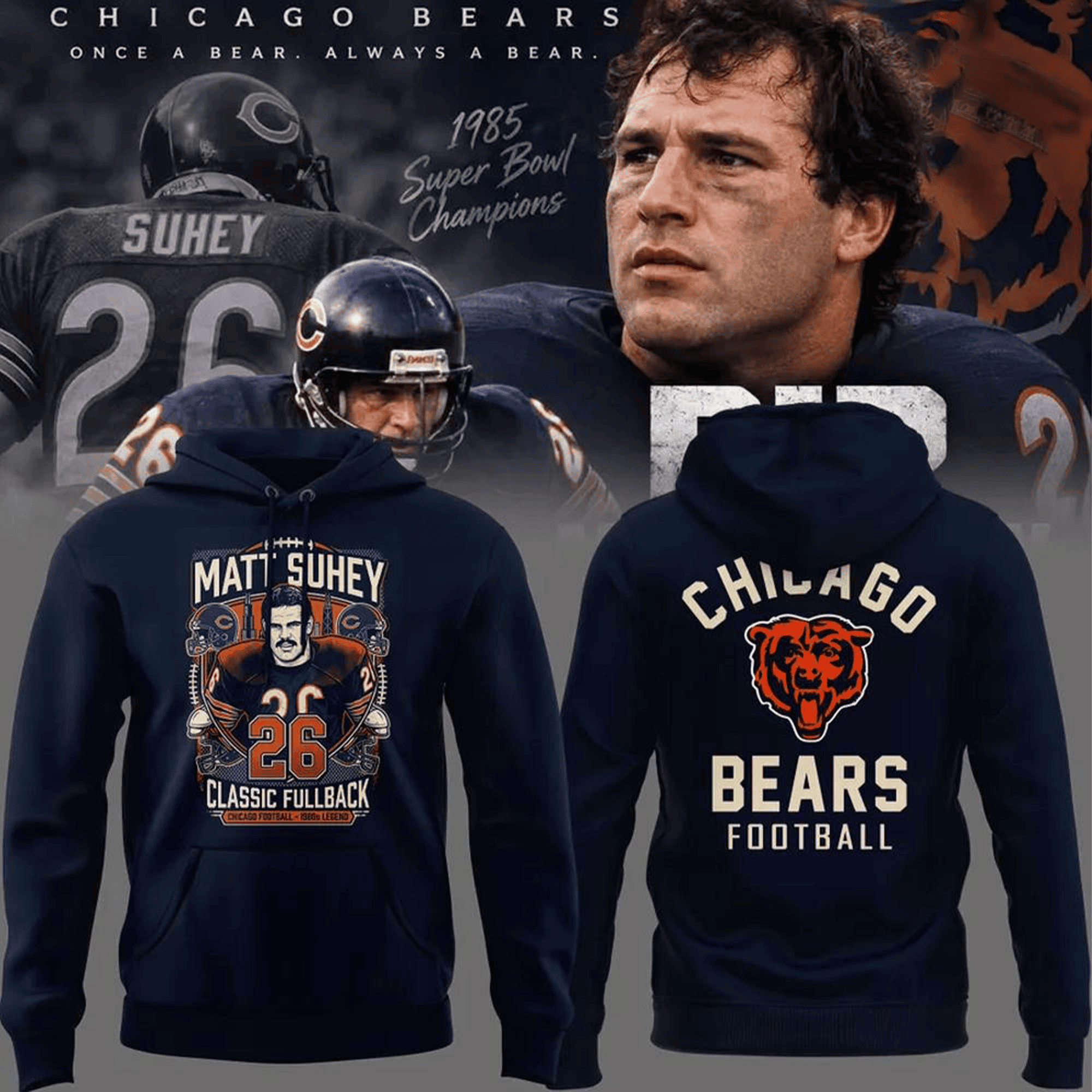 Glamasiacorner Unisex Chicago Bears Hoodie - Football