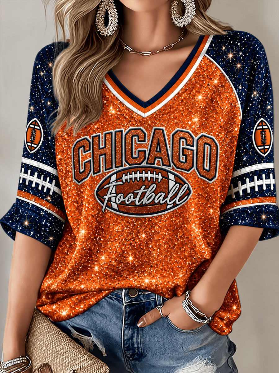 Glamasiacorner Unisex Chicago Bears Long Sleeve Shirt - Football
