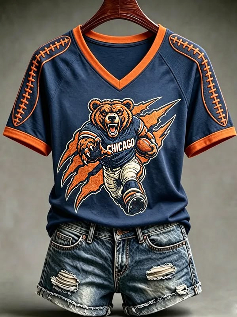 Glamasiacorner Unisex Chicago Bears Shirt - Mascot