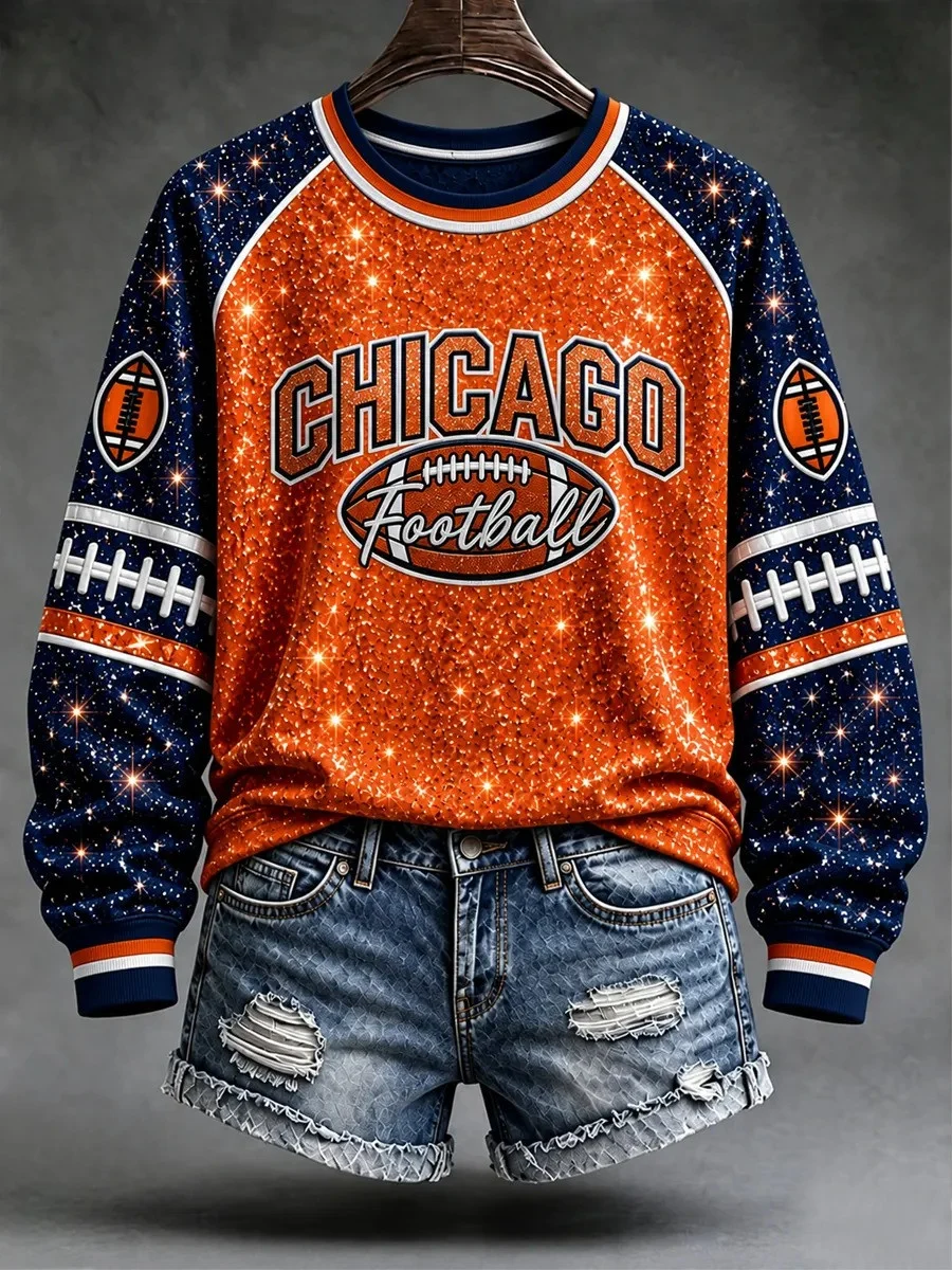 Glamasiacorner Unisex Chicago Bears Sweatshirt - Game Day Football