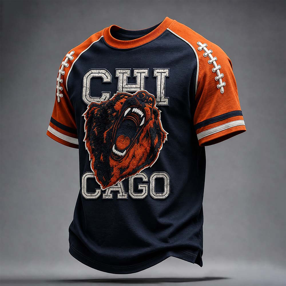 Glamasiacorner Unisex Chicago Bears T-Shirt - Game Day Football