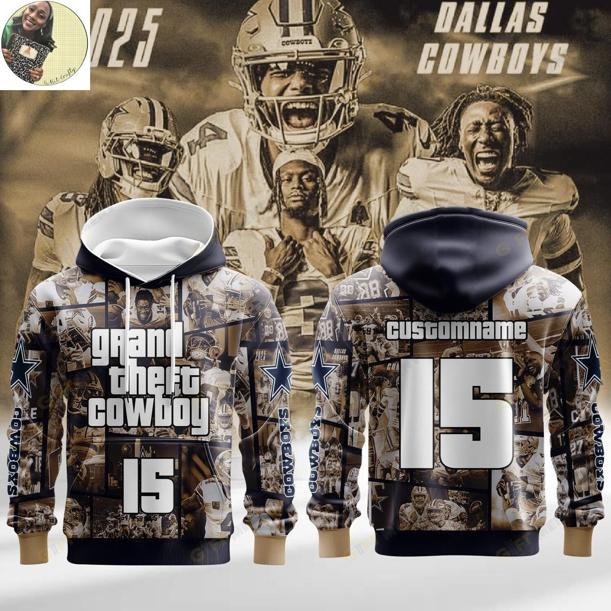 Glamasiacorner Unisex Dallas Cowboys Hoodie - Football