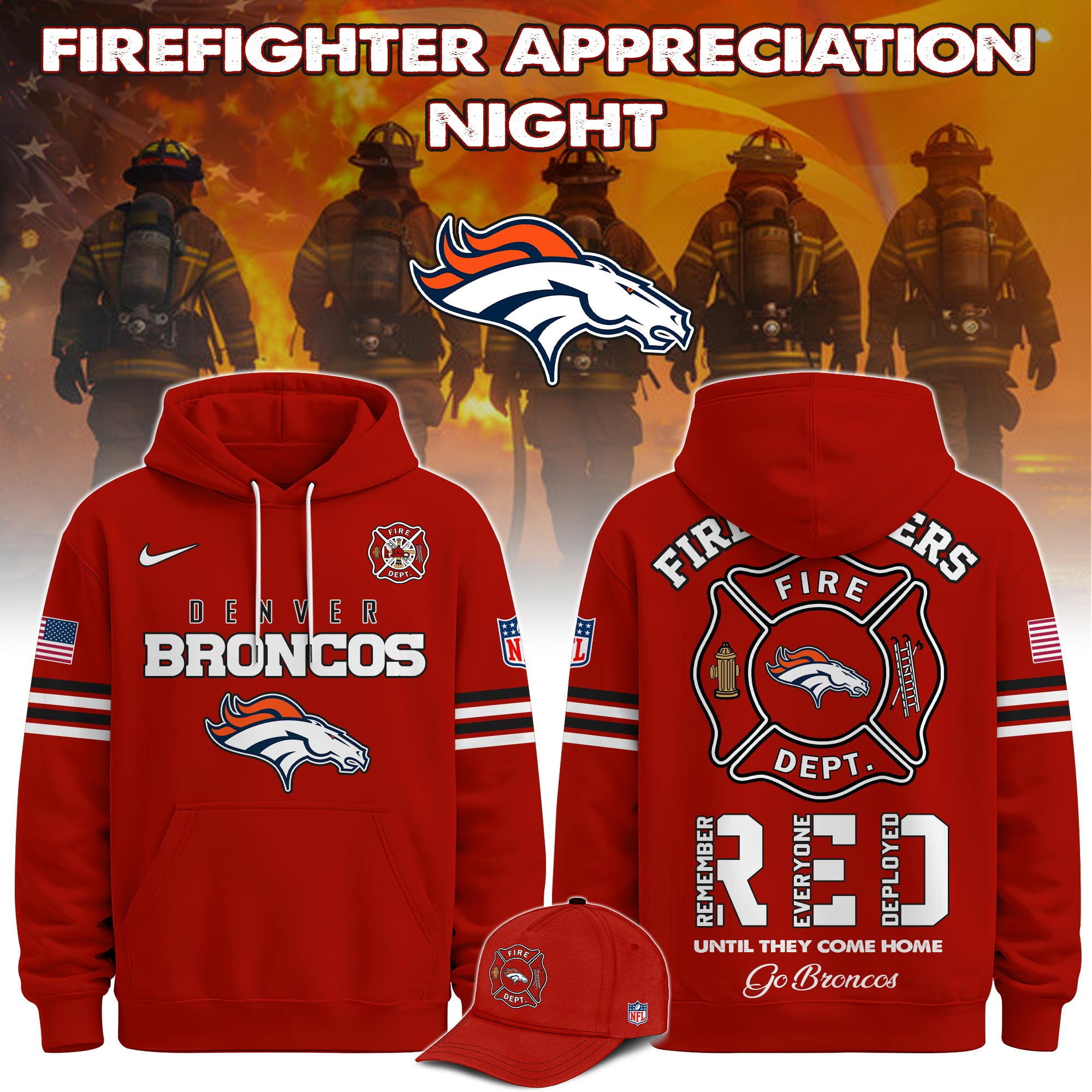 Glamasiacorner Unisex Denver Broncos Hoodie