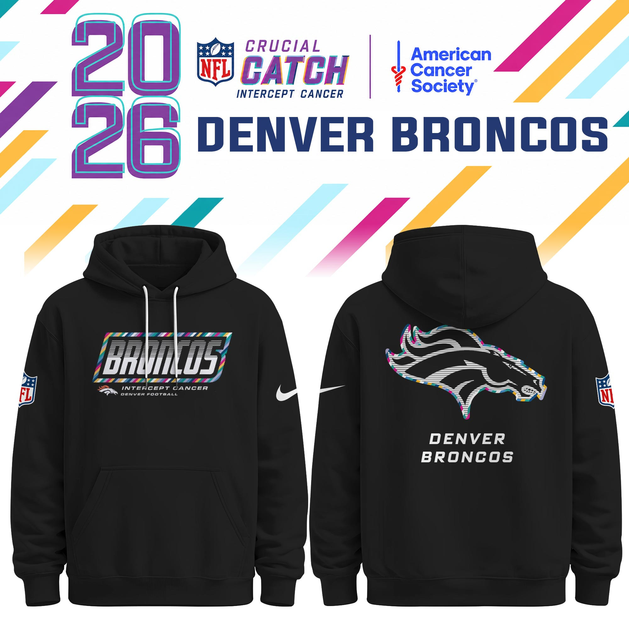Glamasiacorner Unisex Denver Broncos Hoodie - Football