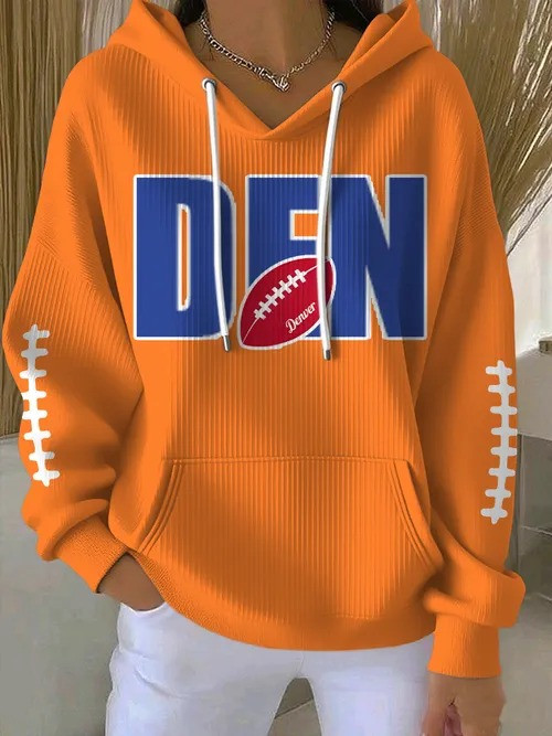 Glamasiacorner Unisex Denver Broncos Hoodie - Game Day Football