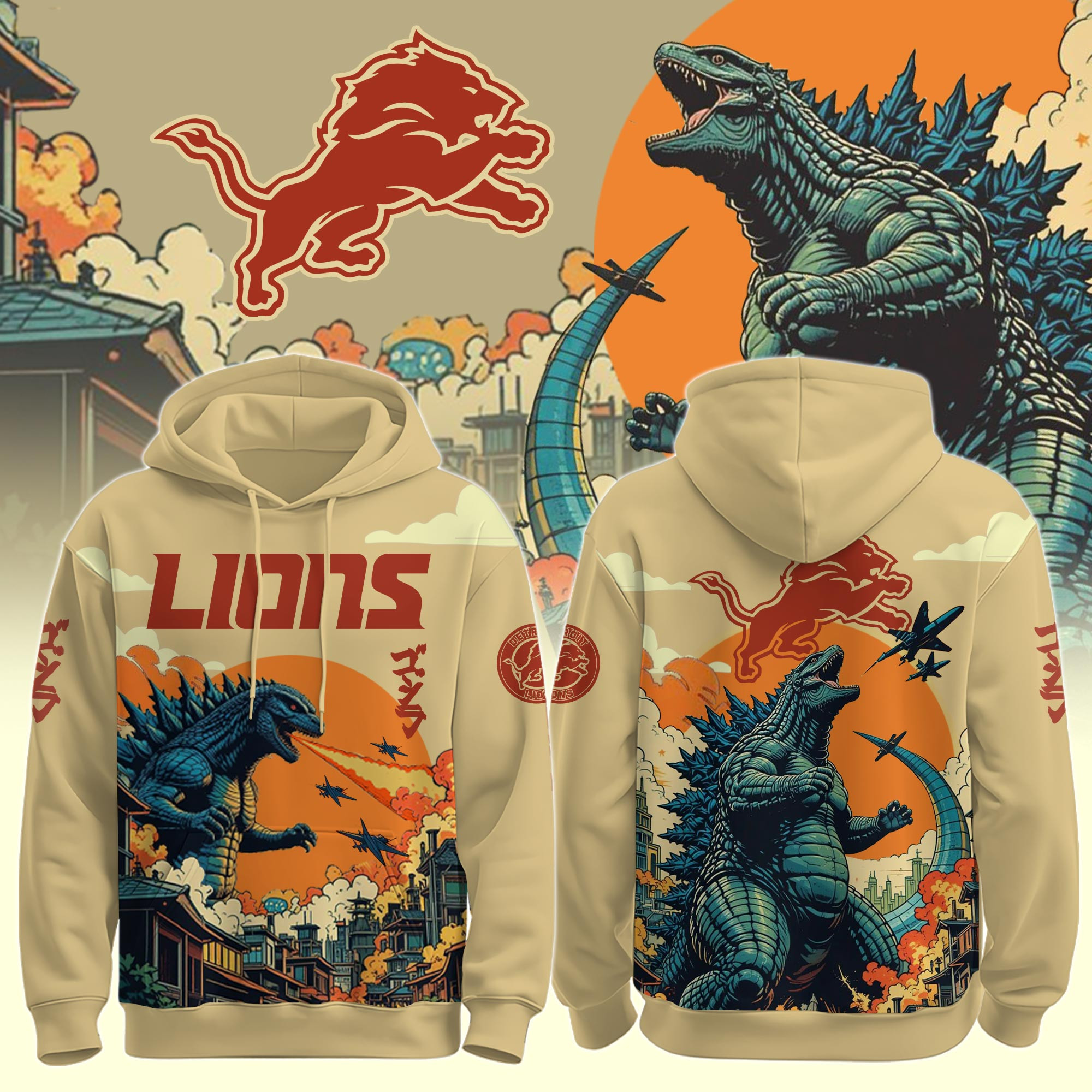 Glamasiacorner Unisex Detroit Lions Hoodie