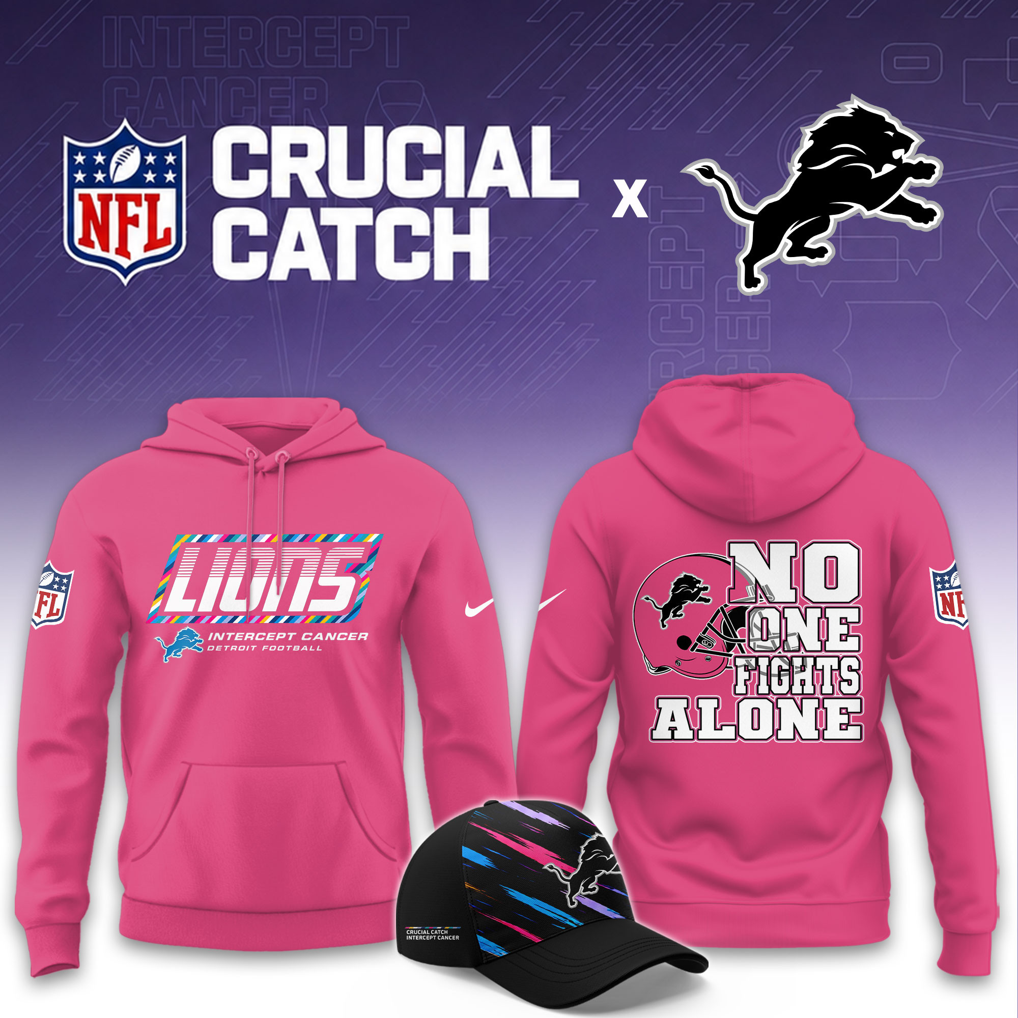 Glamasiacorner Unisex Detroit Lions Hoodie