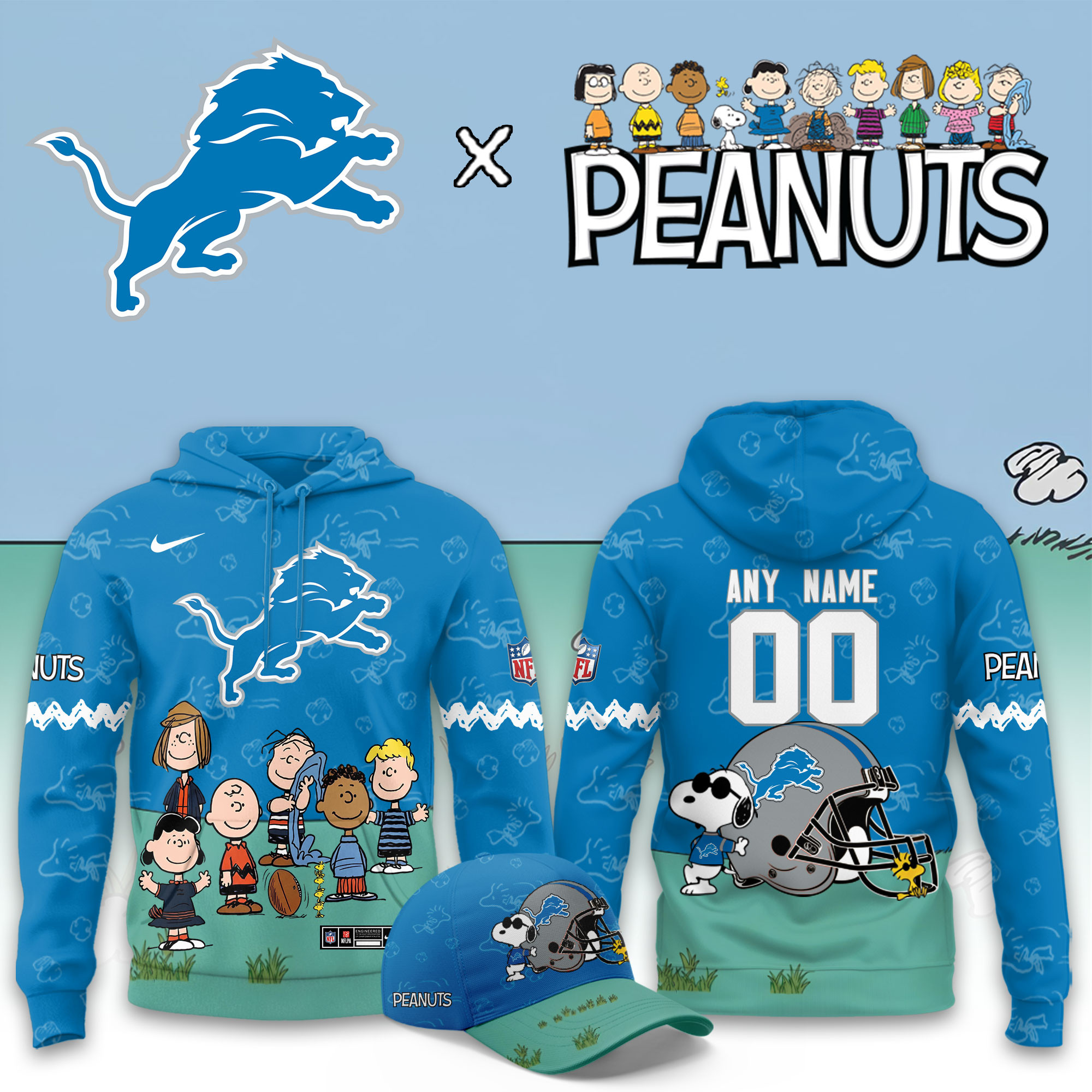 Glamasiacorner Unisex Detroit Lions Hoodie - Fan Gear