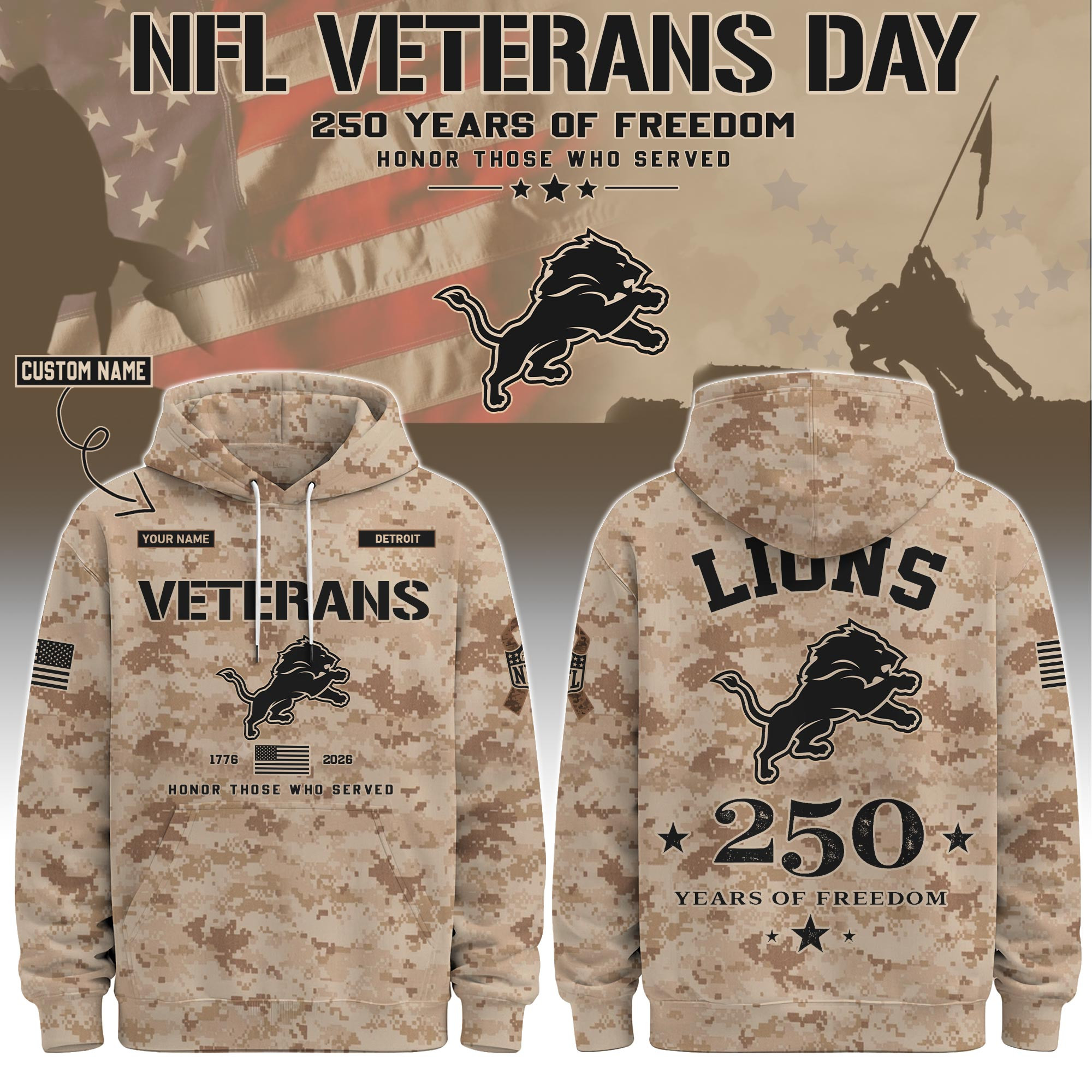 Glamasiacorner Unisex Detroit Lions Hoodie - Game Day