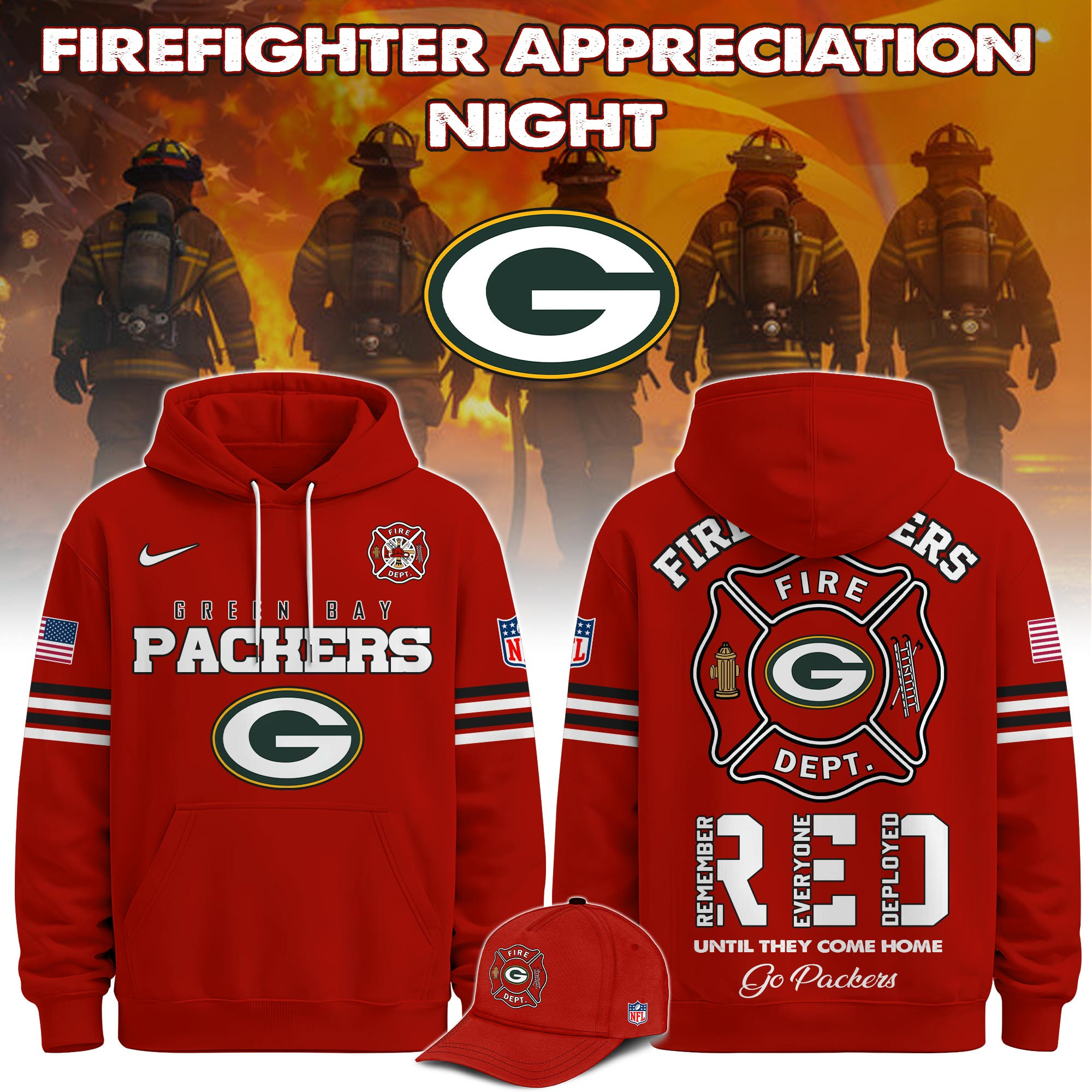 Glamasiacorner Unisex Green Bay Packers Hoodie