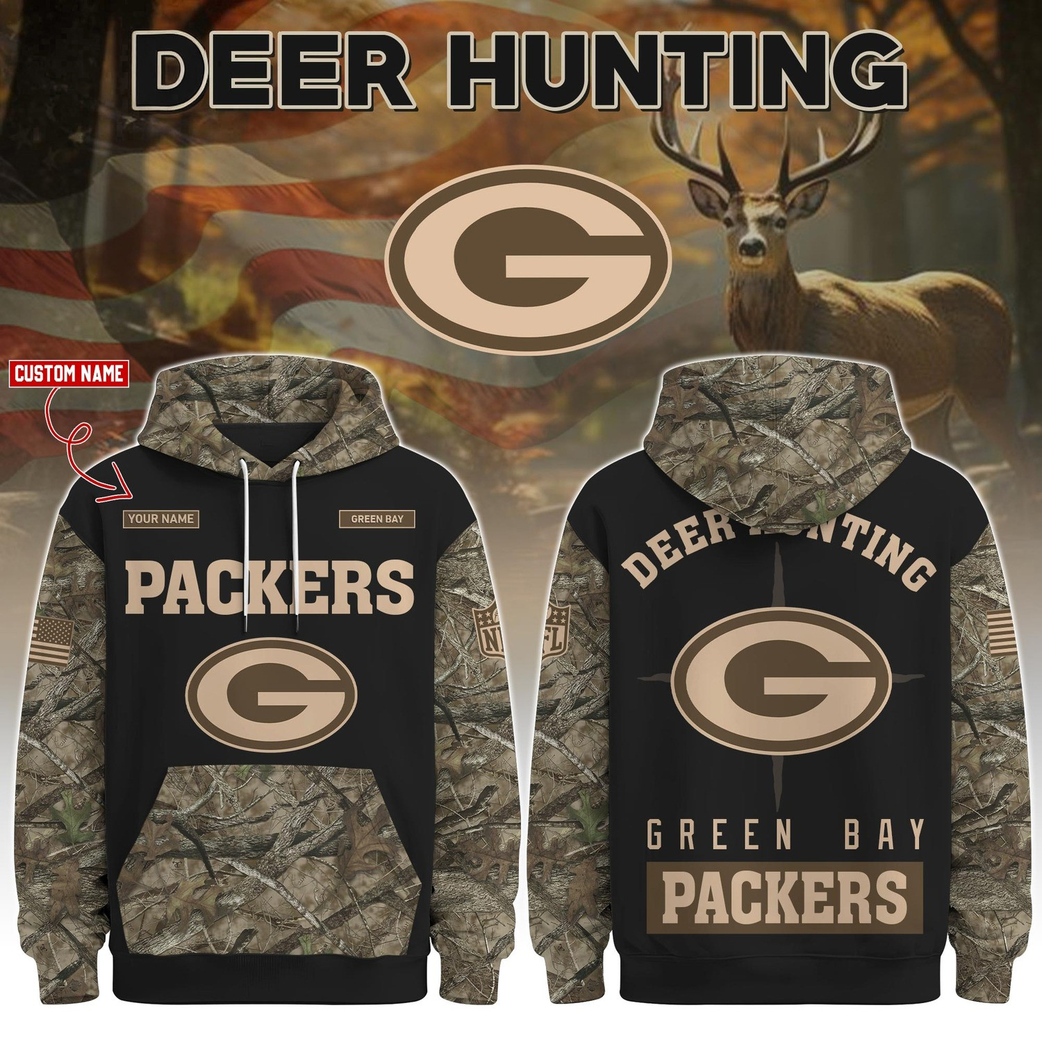 Glamasiacorner Unisex Green Bay Packers Sweatshirt - Game Day
