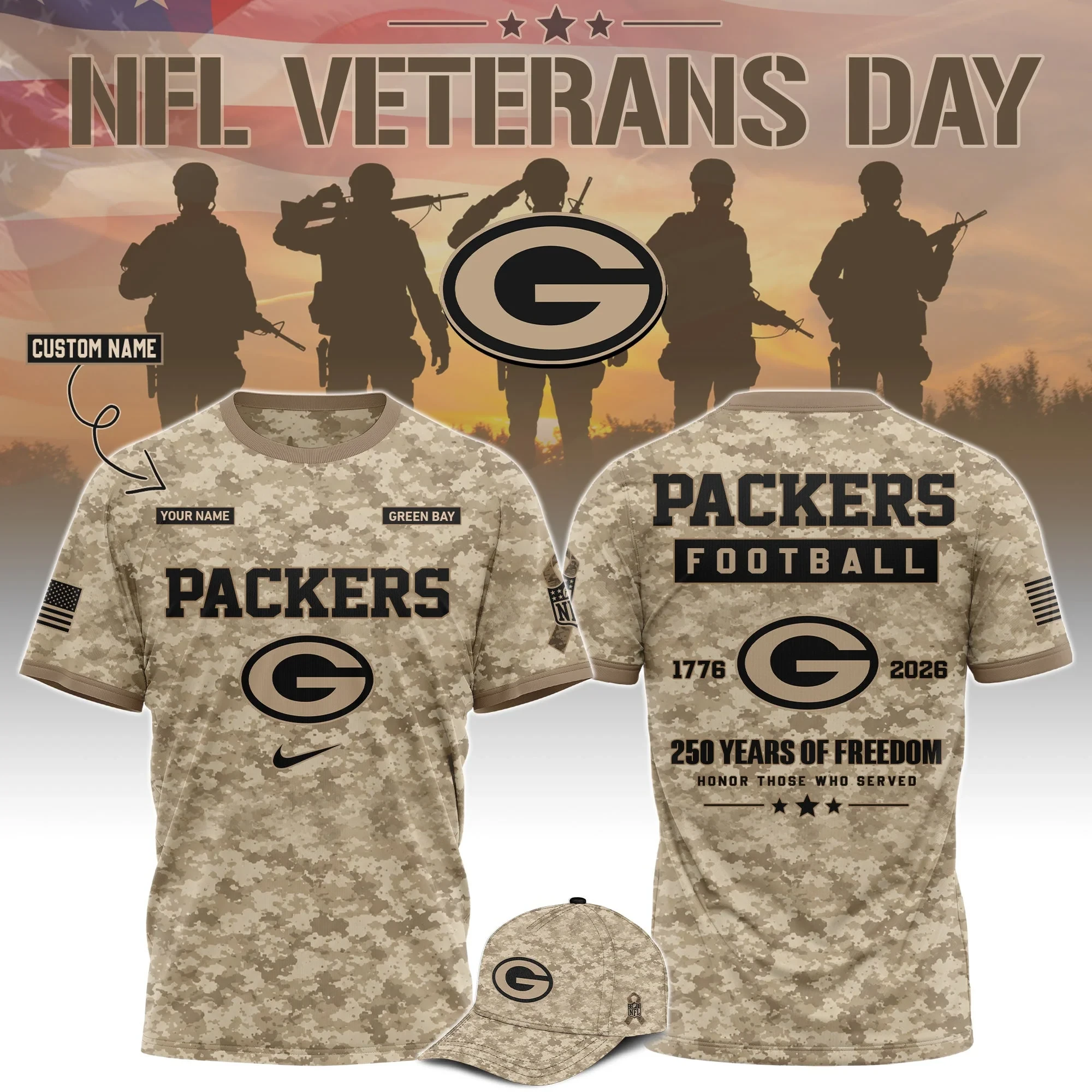Glamasiacorner Unisex Green Bay Packers T-Shirt