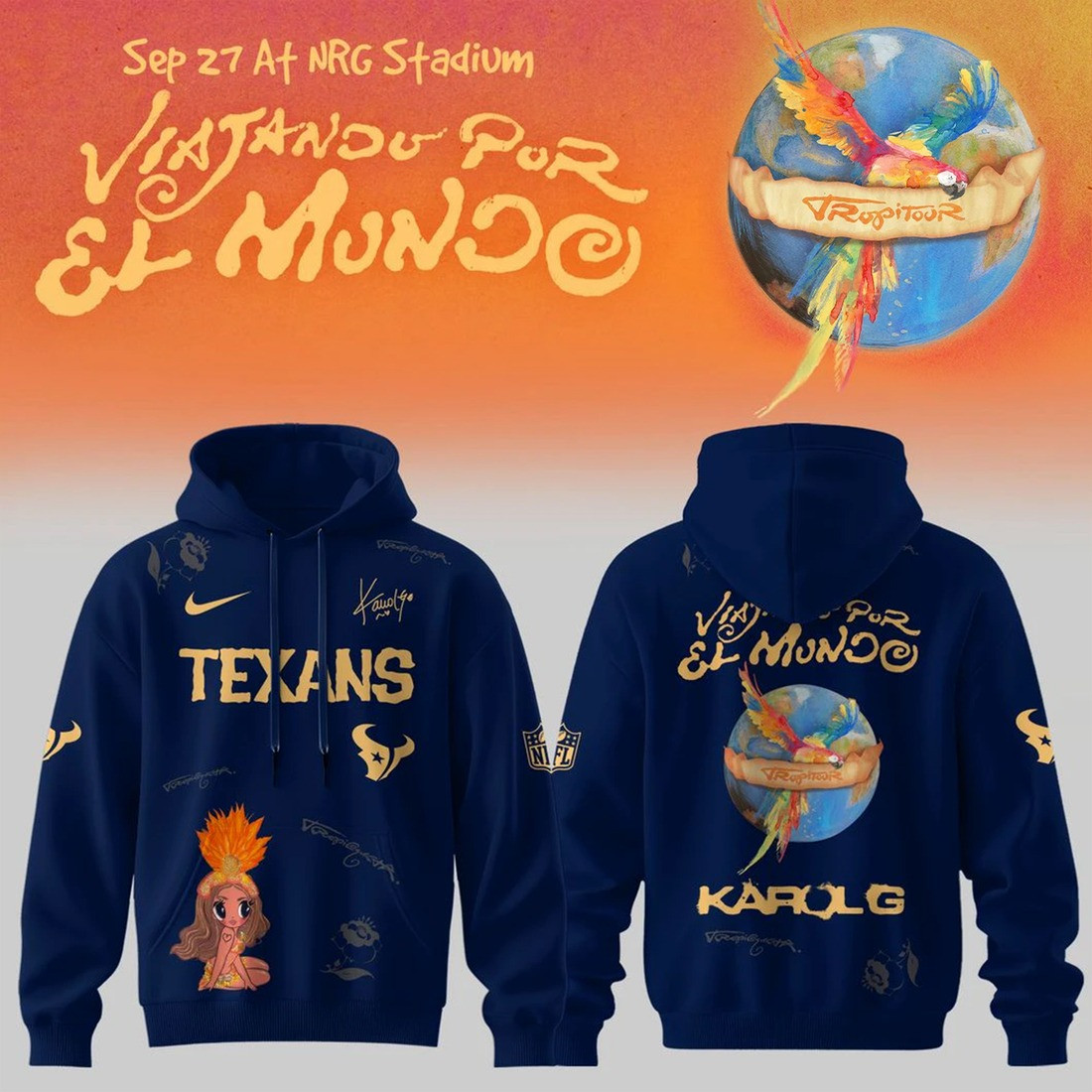 Glamasiacorner Unisex Houston Texans Hoodie