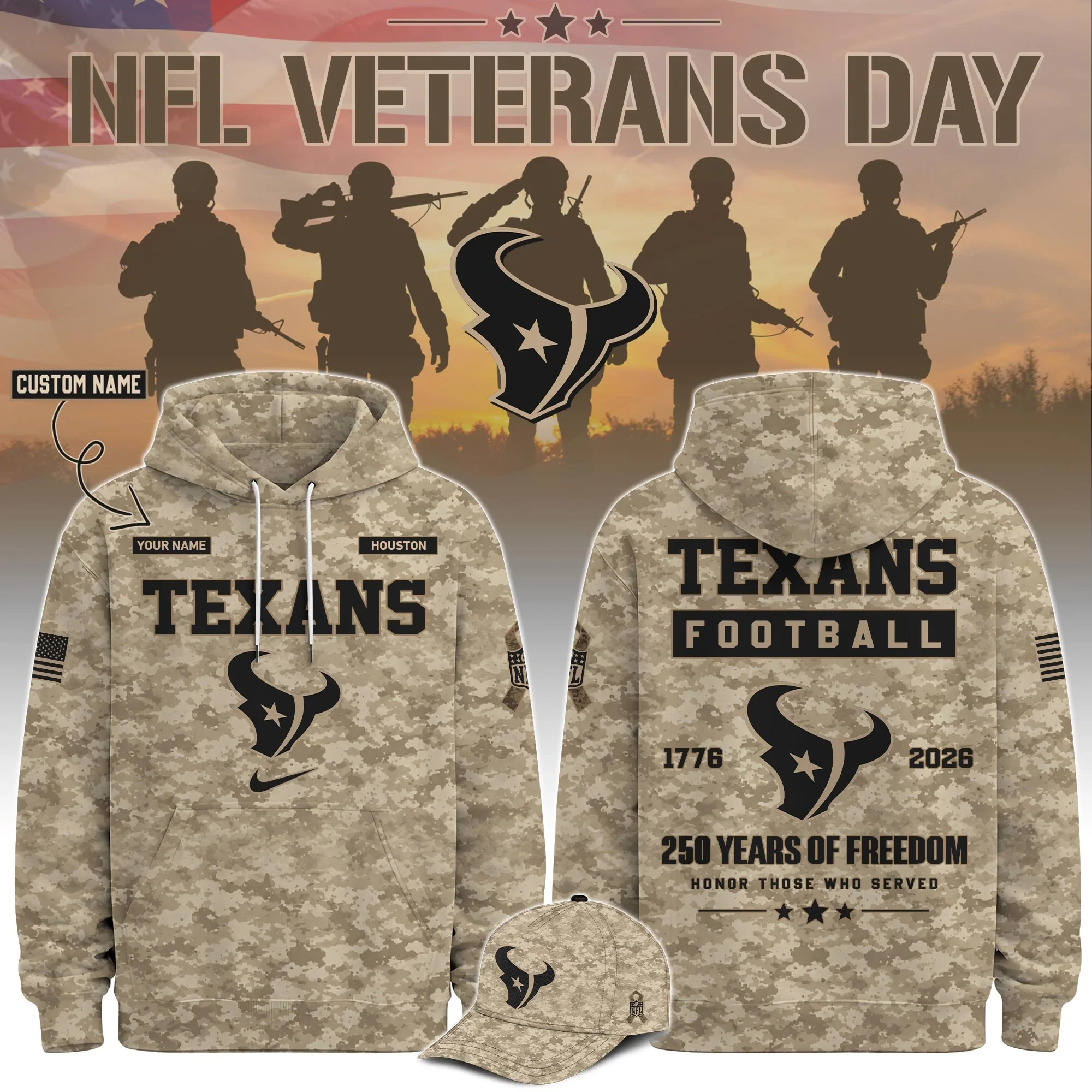 Glamasiacorner Unisex Houston Texans Hoodie - Fan Gear